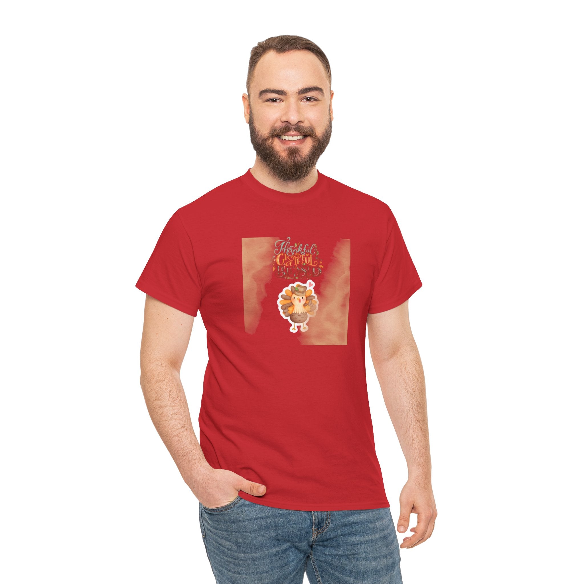 Thankful Grateful Blessed Unisex Heavy Cotton Tee