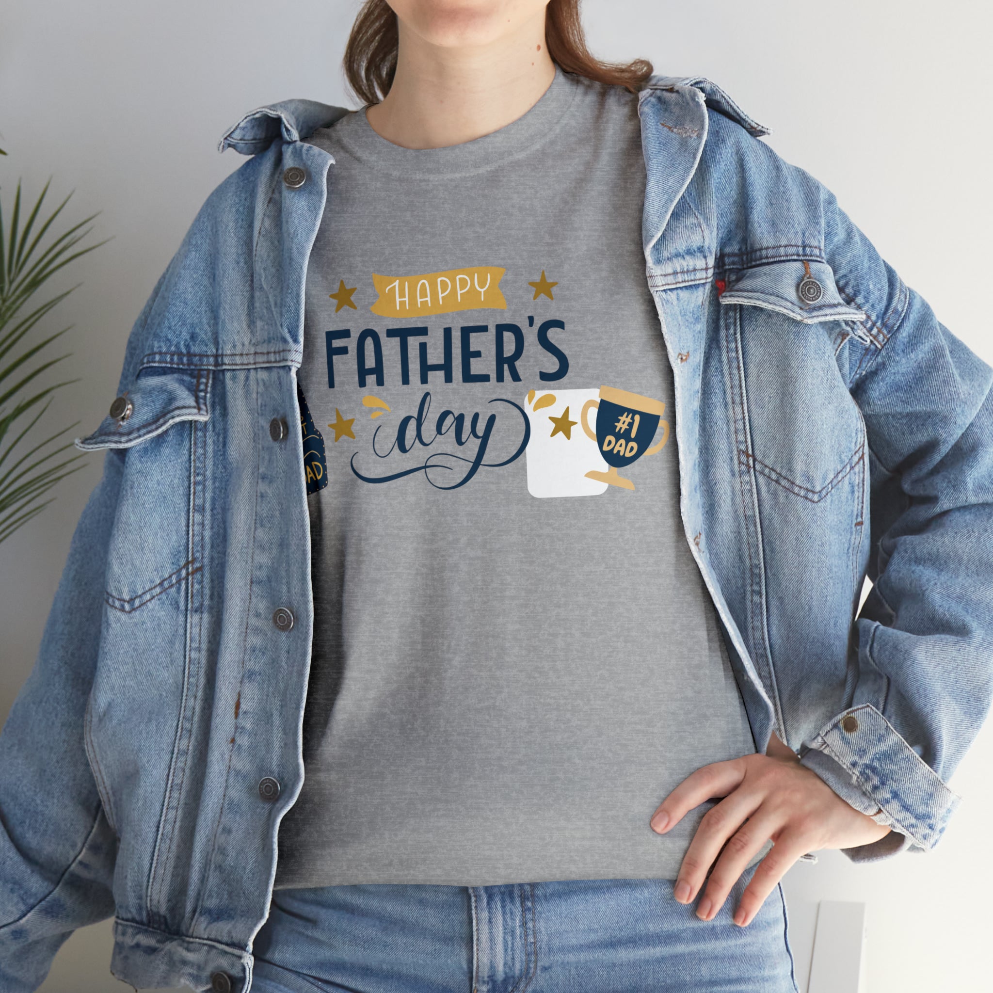 Happy Dad's Day No.1 Unisex Heavy Cotton Tee