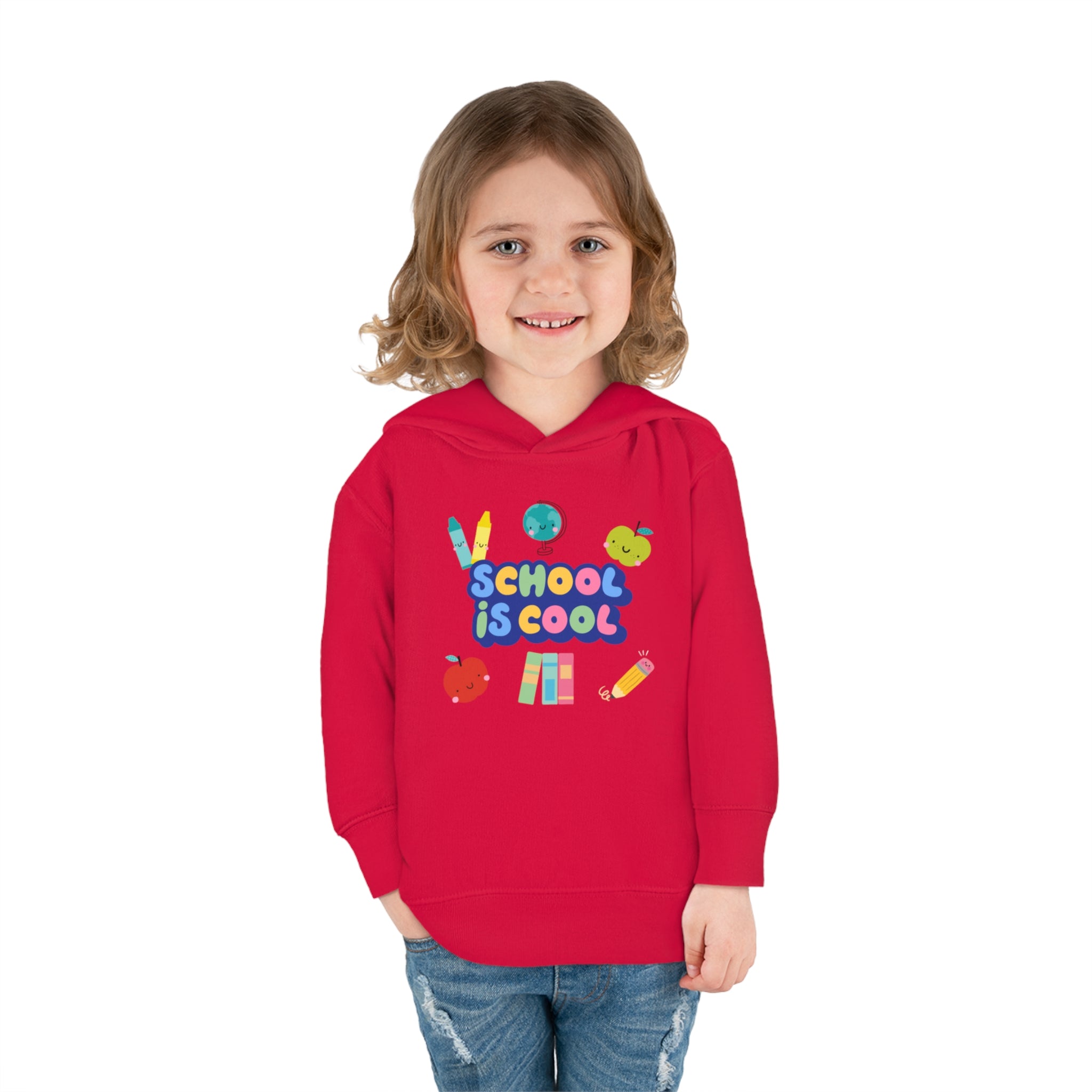 School Is Cool Toddler Pullover Fleece Hoodie