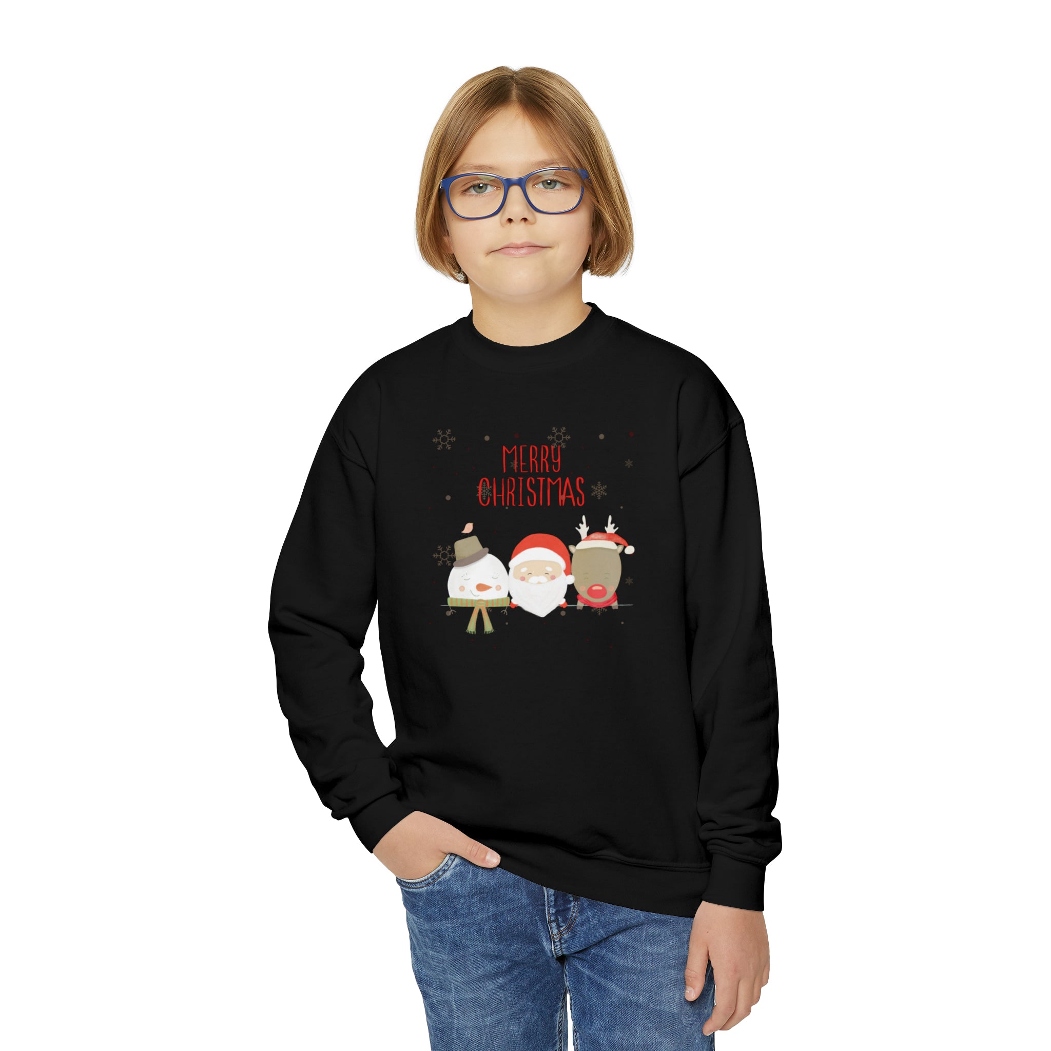 Merry Xmas Crew Youth Crewneck Sweatshirt