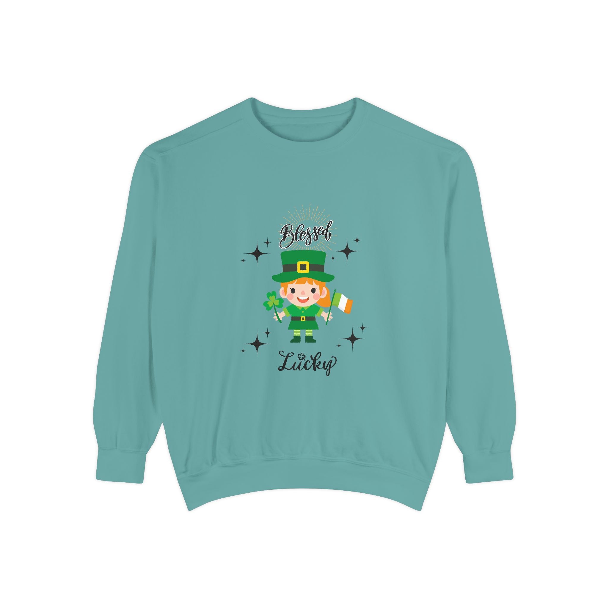 Blessed & Lucky Unisex Garment-Dyed Sweatshirt