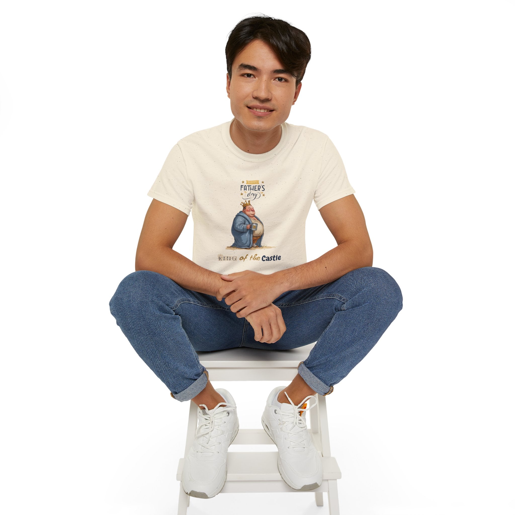 Father's Day King of the Castle Tee, Unisex Cotton T-Shirt