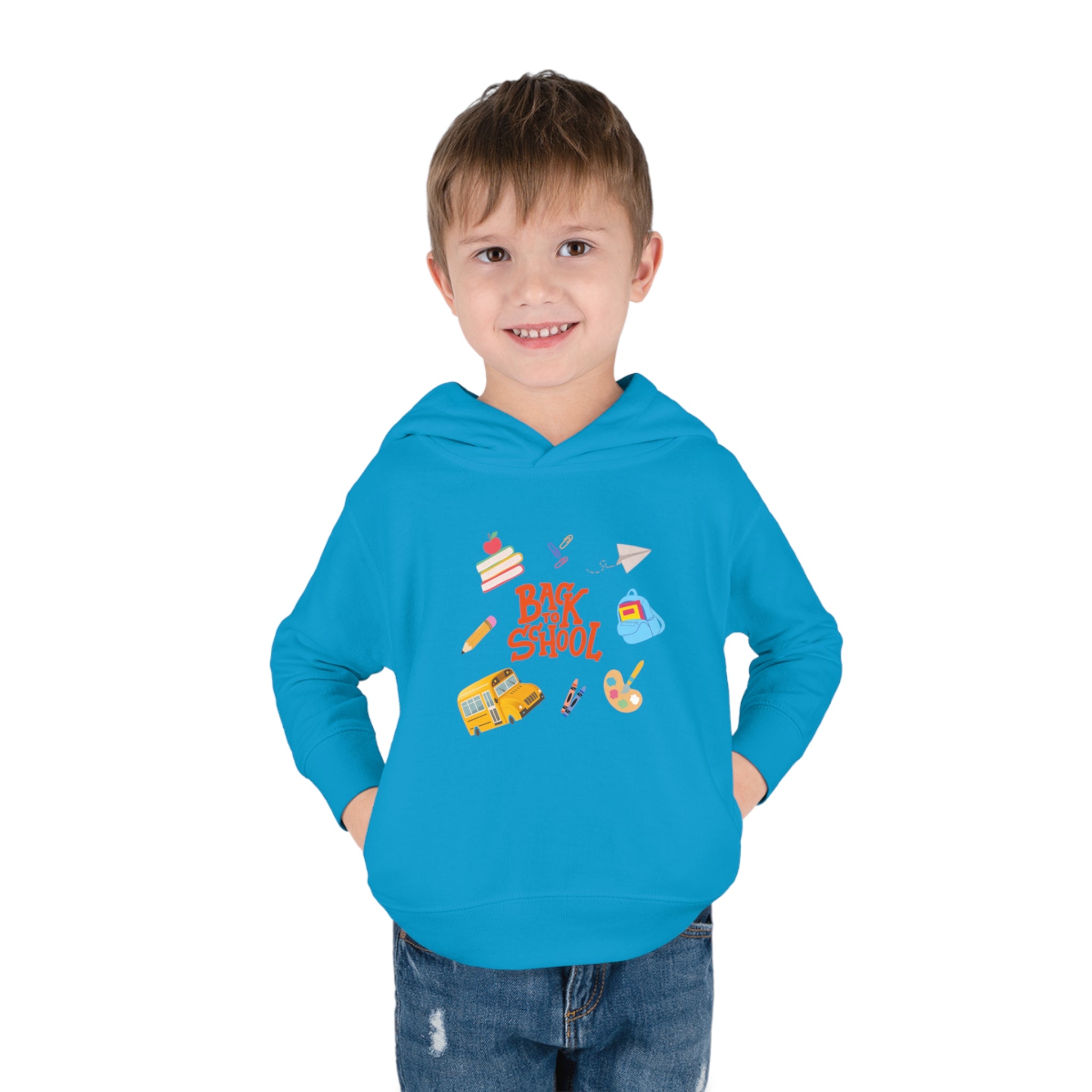 Back To School Time Toddler Pullover Fleece Hoodie