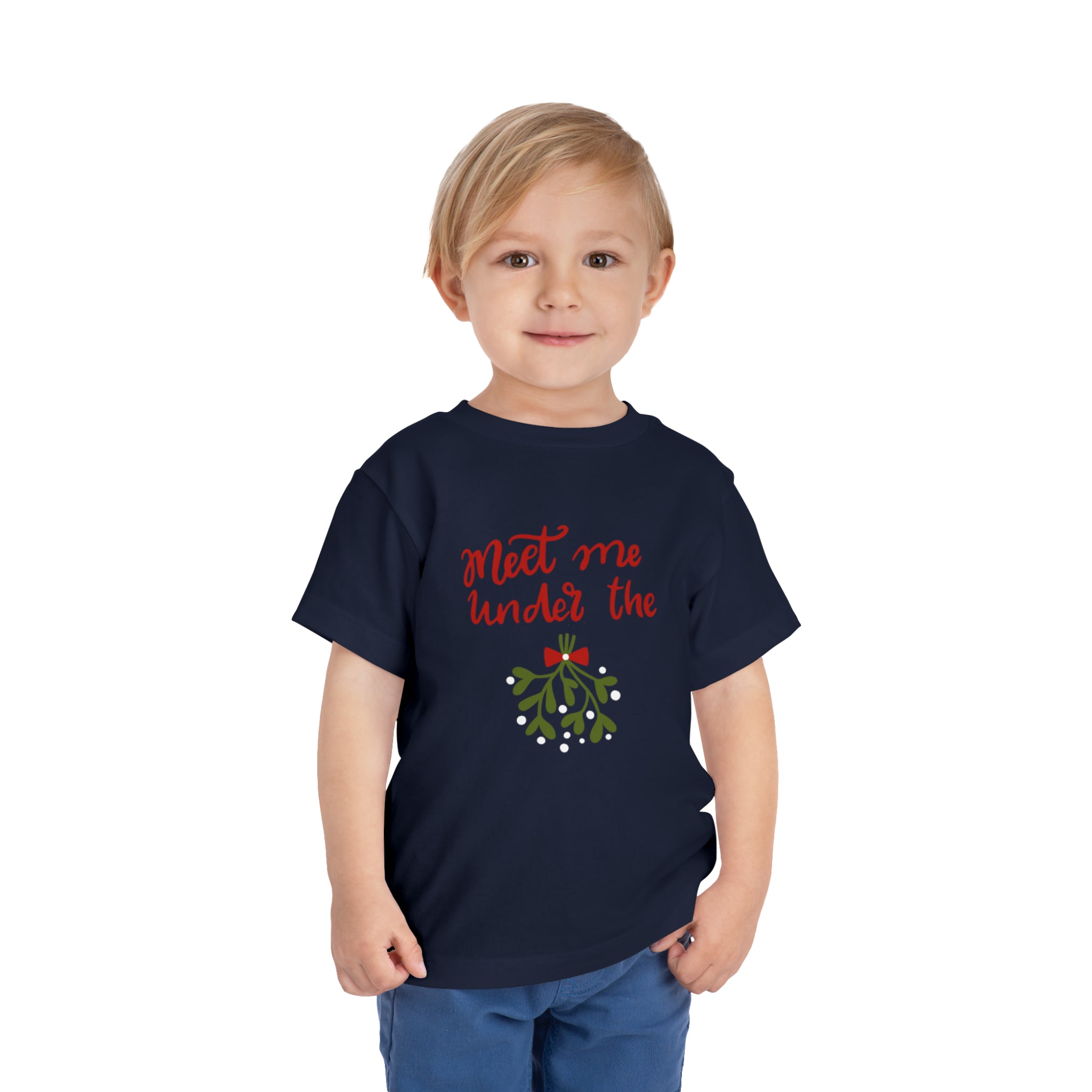 Meet Me Under The Mistletoe Toddler Short Sleeve Tee