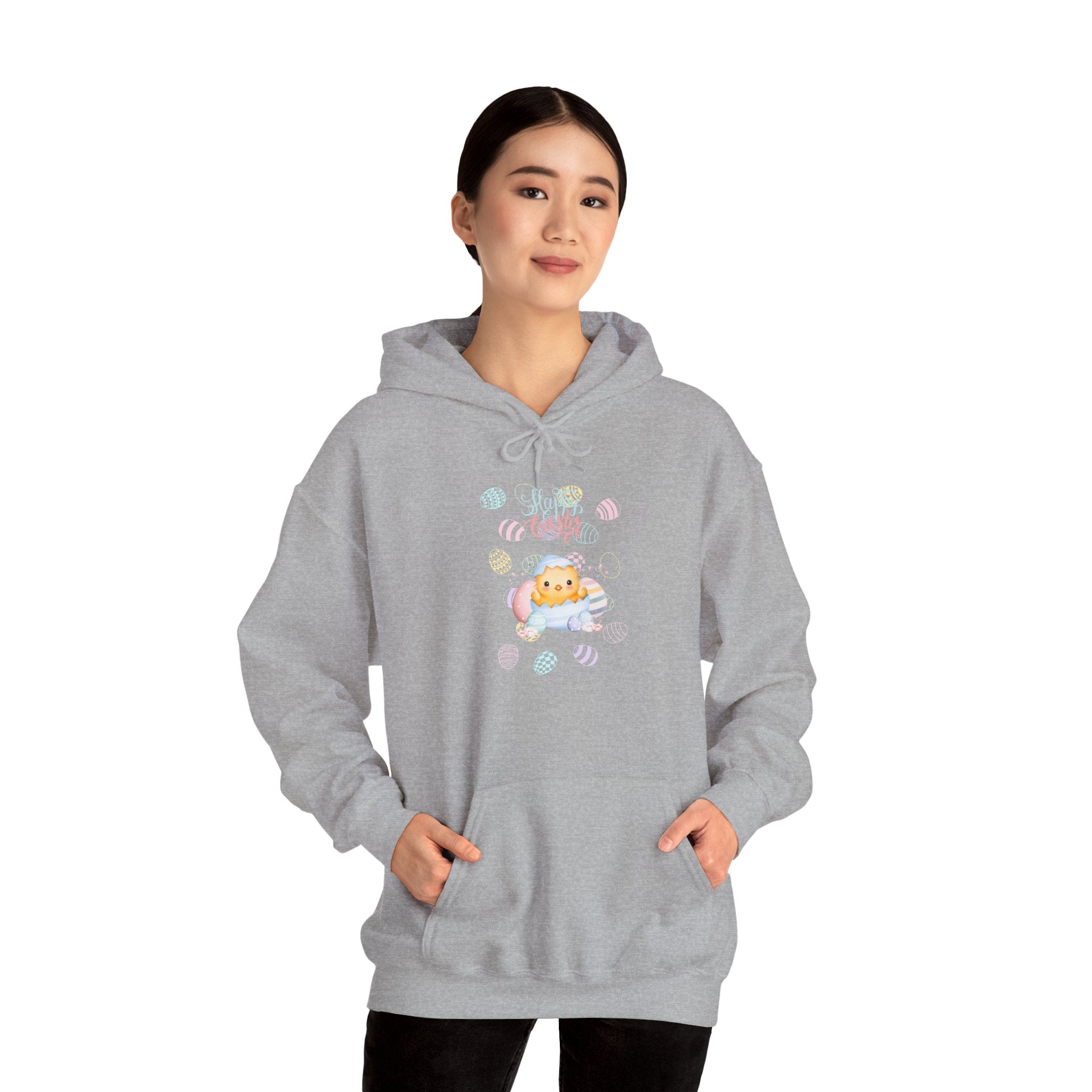 Chick Happy Easter Hooded Sweatshirt