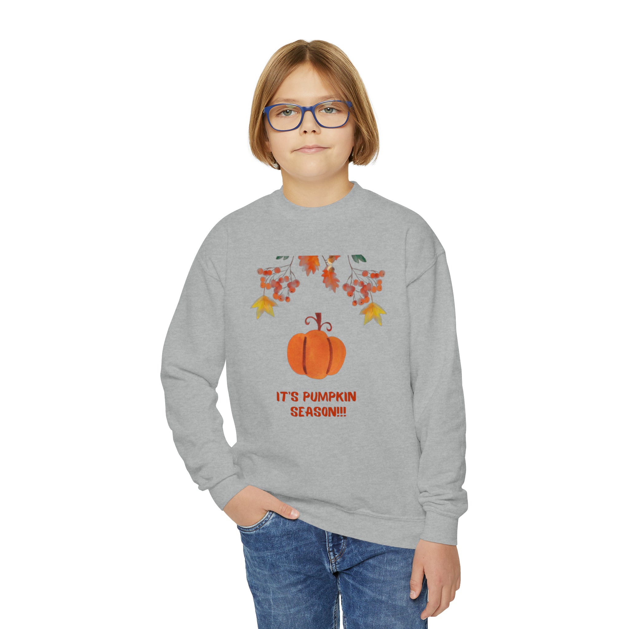 Pumpkin Season Youth Crewneck Sweatshirt