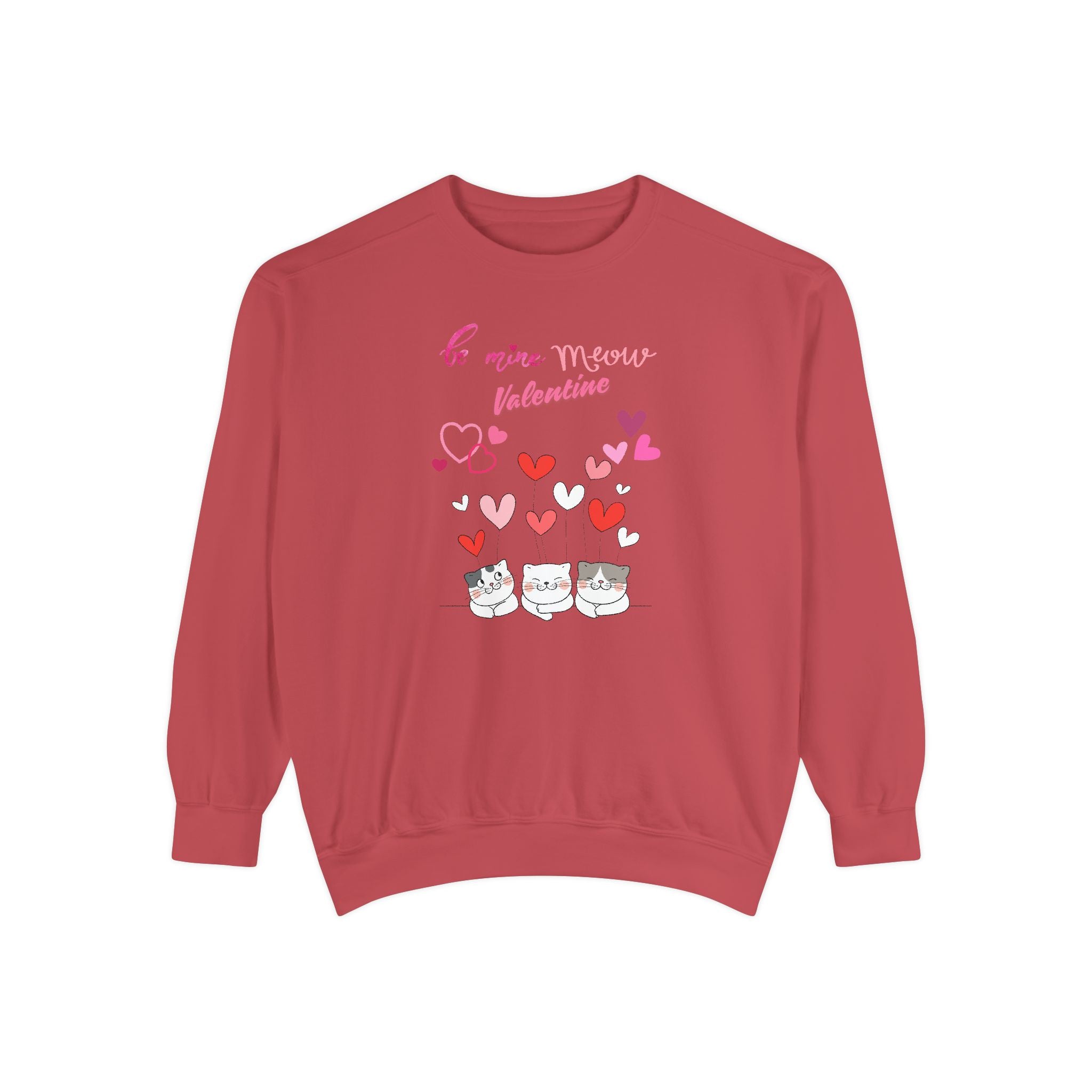 Meow Valentine's Day Unisex Garment-Dyed Sweatshirt