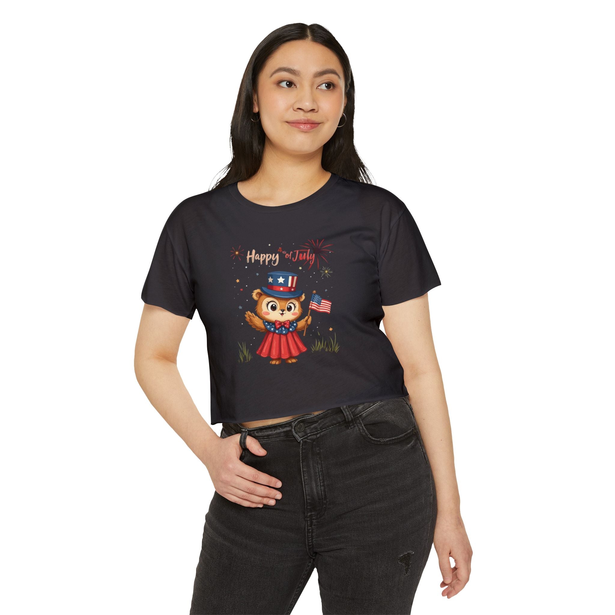Happy Independence Day Crop Top