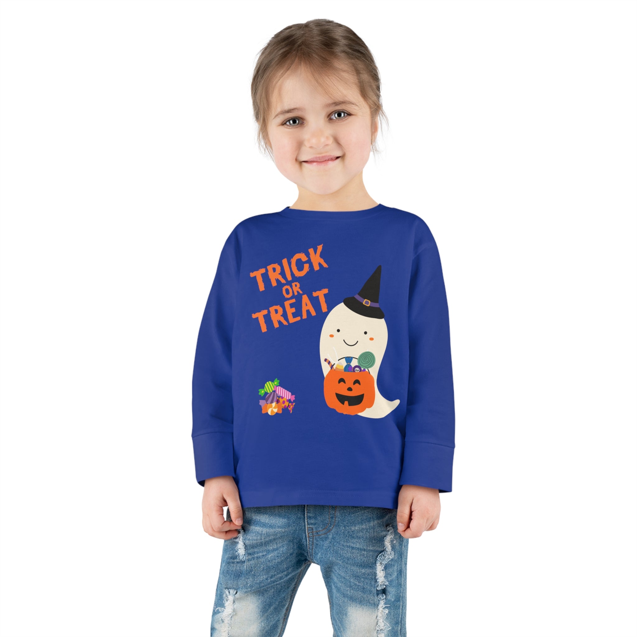 Trick or Treat Toddler Long Sleeve Tee