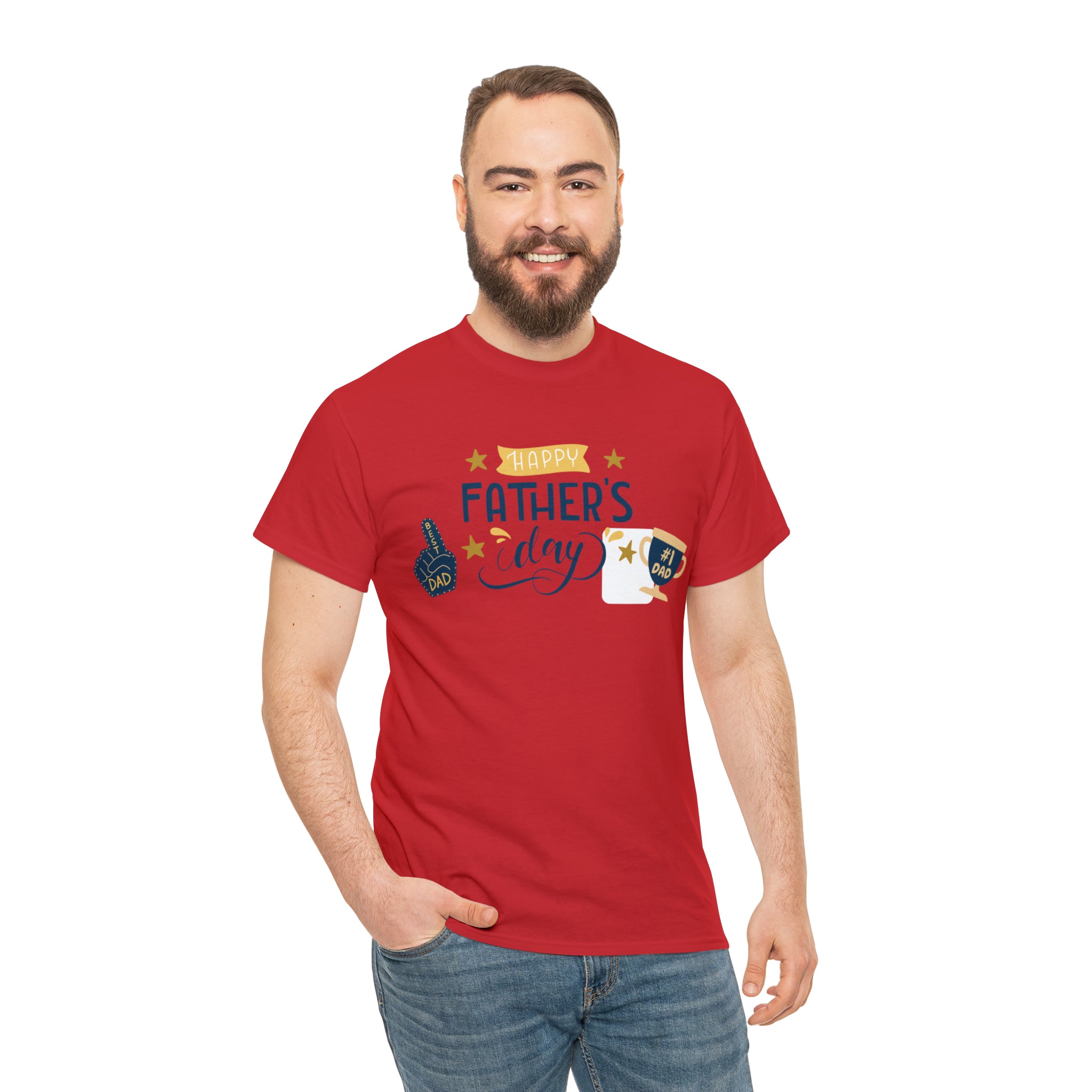 Happy Dad's Day No.1 Unisex Heavy Cotton Tee