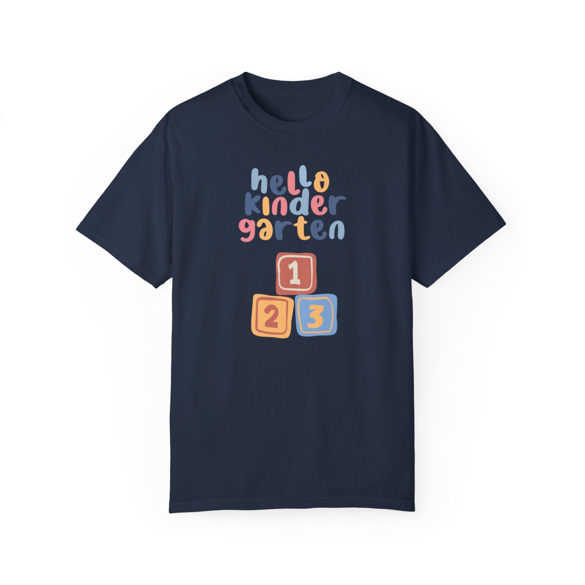 Hello Kindergarten Unisex Garment-Dyed T-shirt