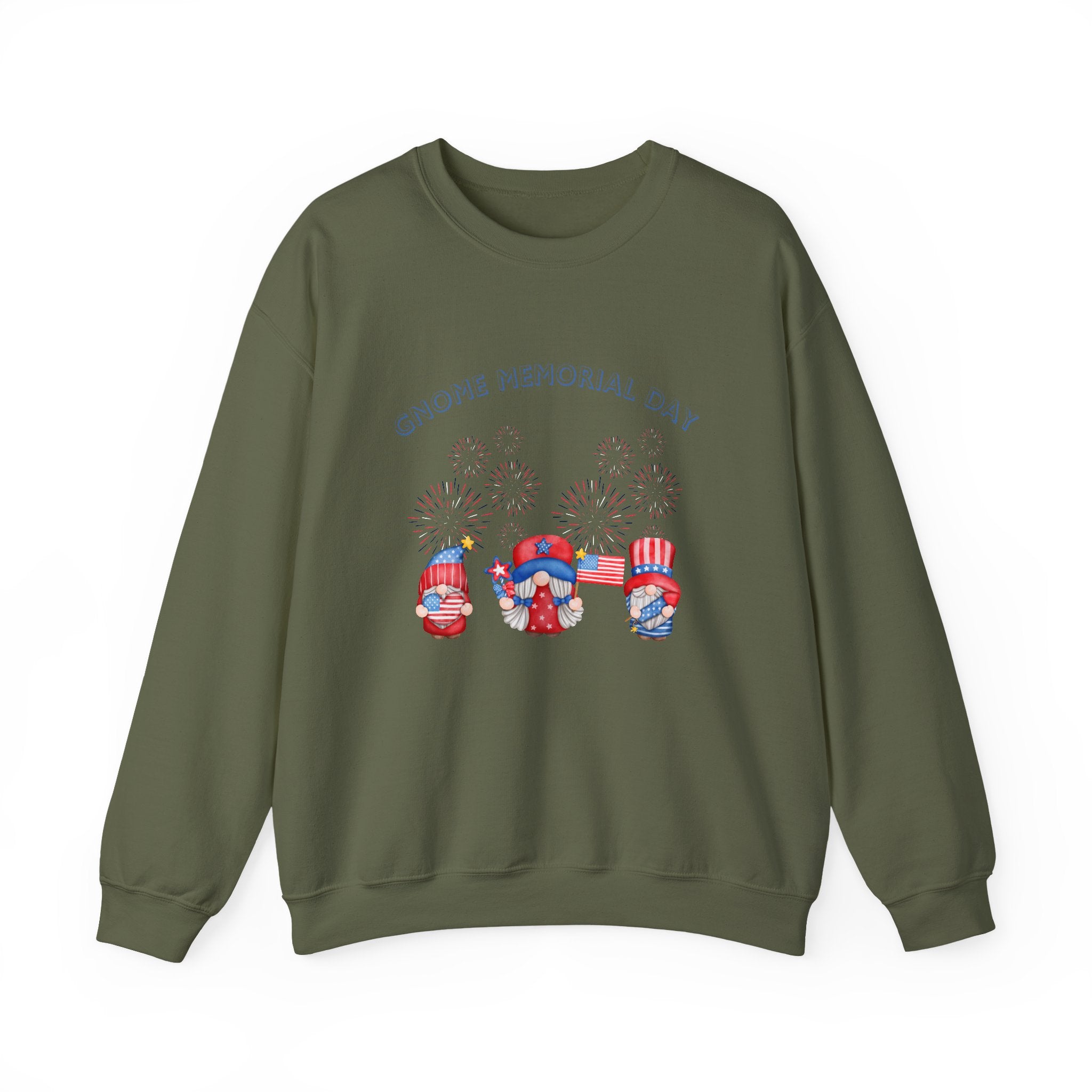 Gnome Memorial Day  Sweatshirt, Unisex Crewneck