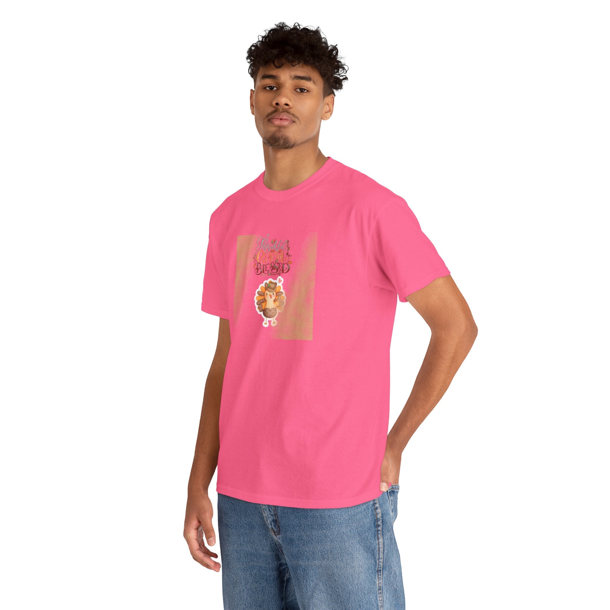 Thankful Grateful Blessed Unisex Heavy Cotton Tee