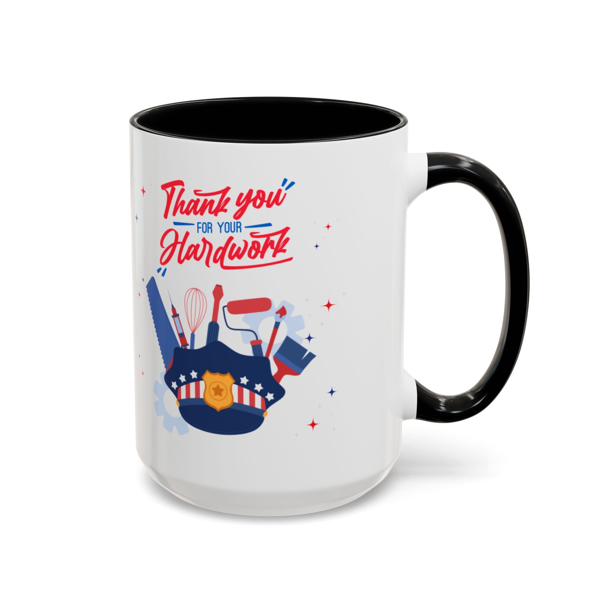 Thank You For Your Hard Work Accent Coffee Mug (11, 15oz)