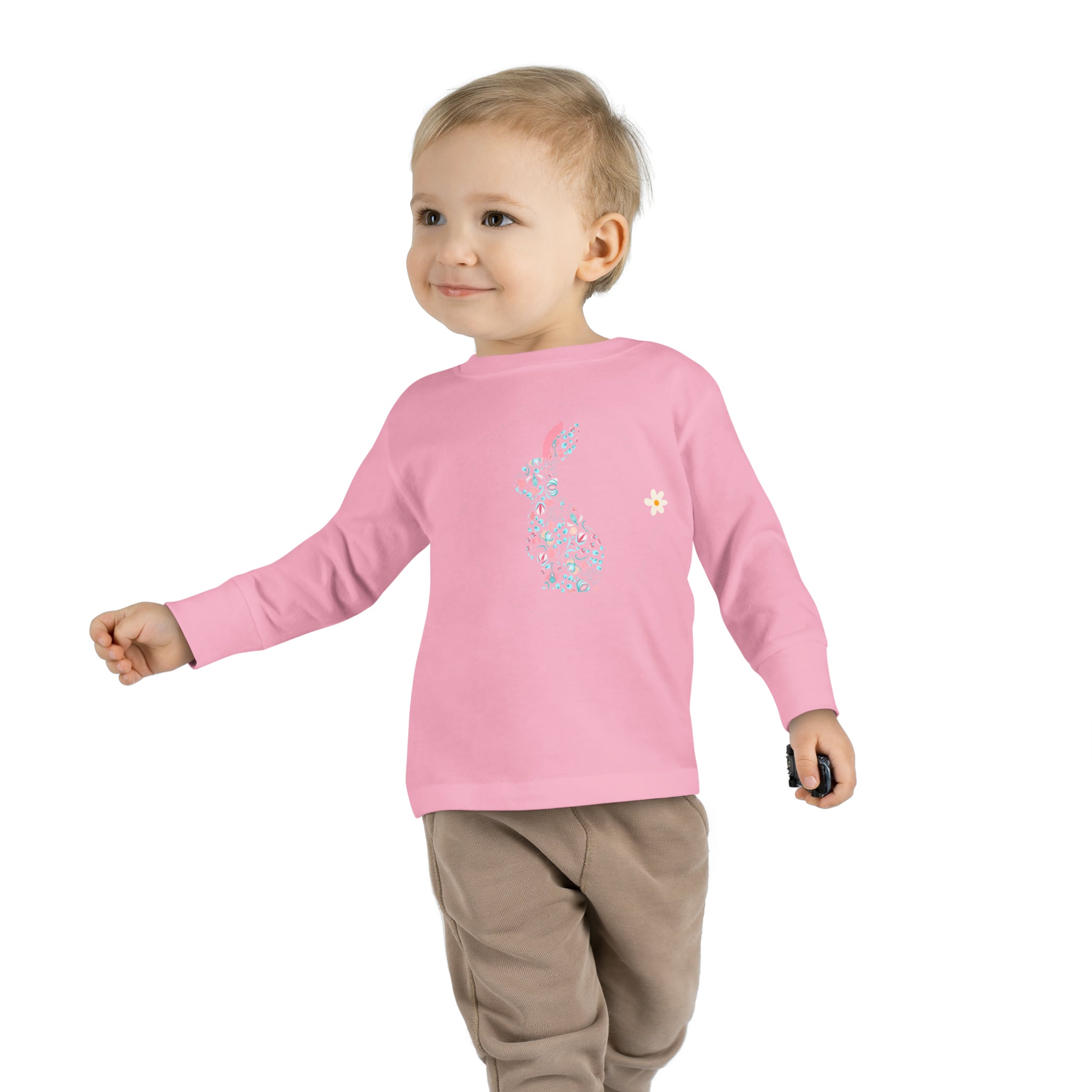 Happy Easter Rabbit Day Toddler Long Sleeve Tee