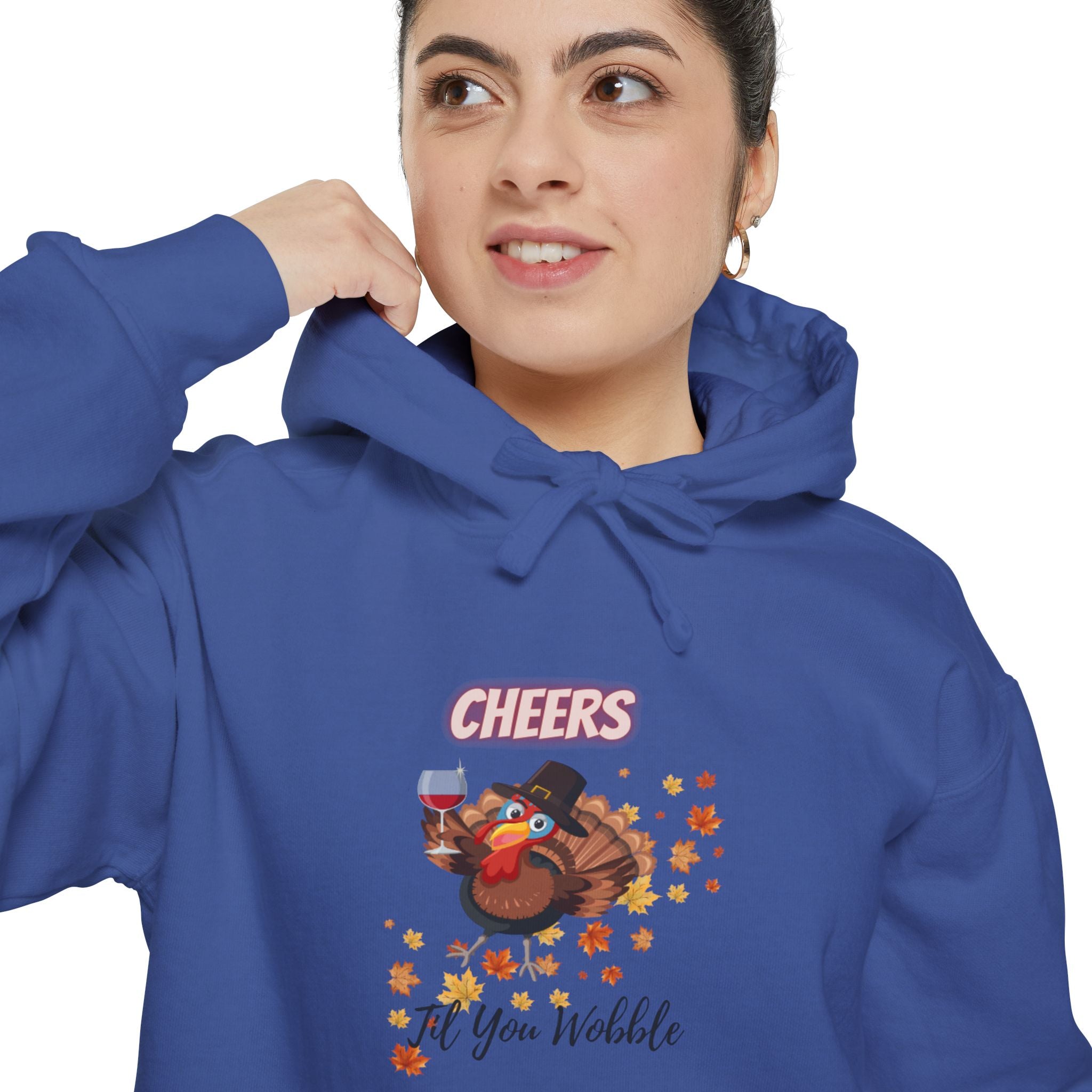 Cheers Til You Wobble Unisex Garment-Dyed Hoodie