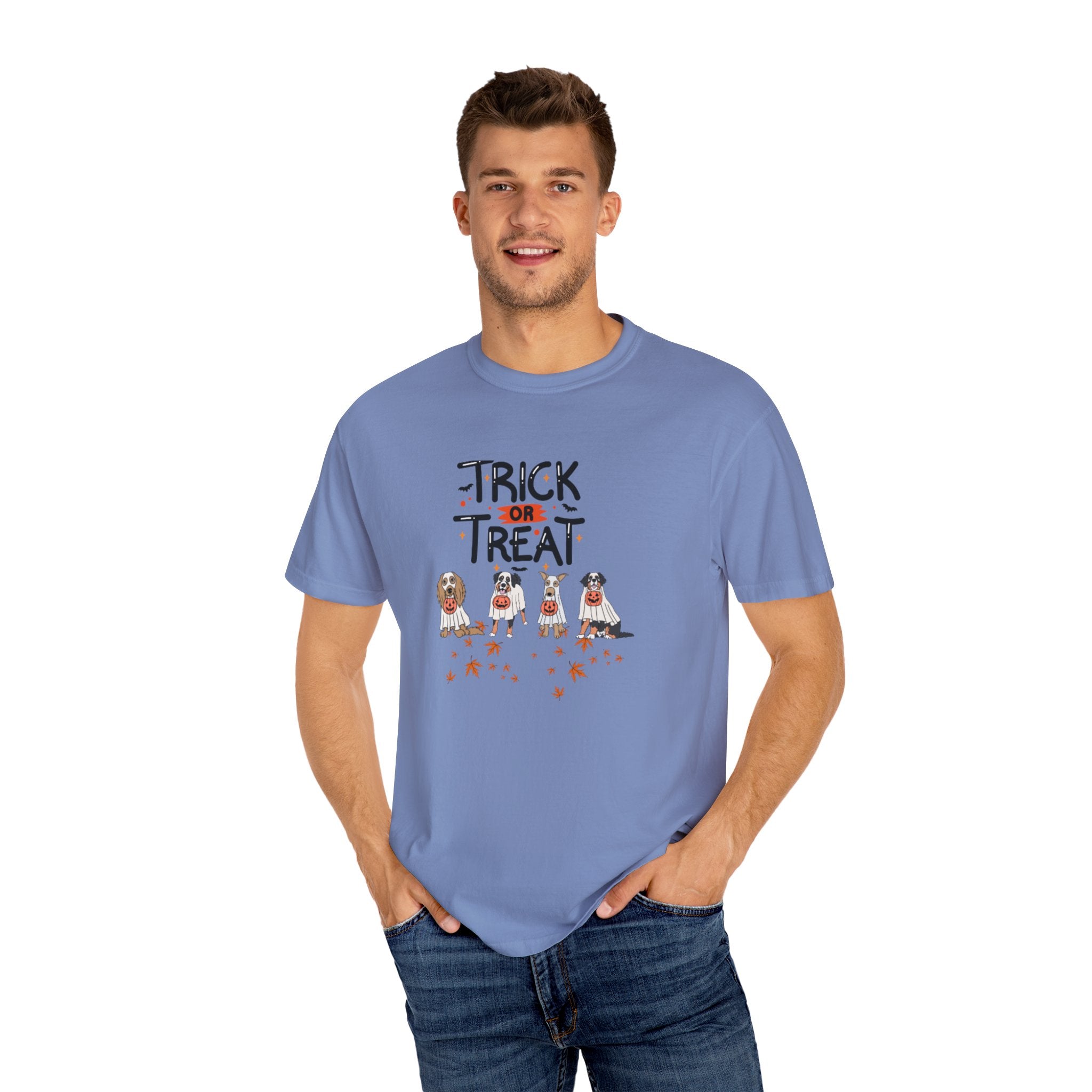 Pooch Trick or Treat Unisex Garment-Dyed T-shirt