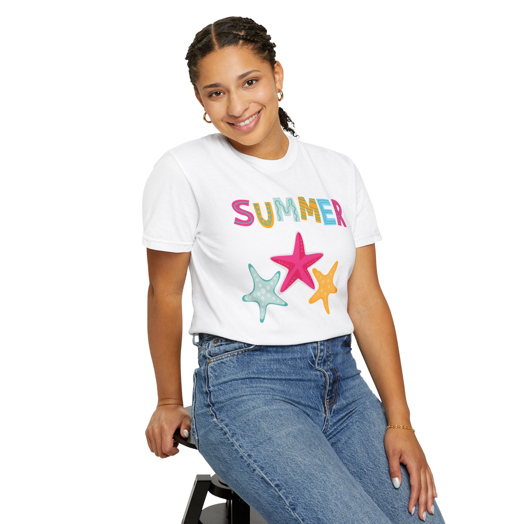 Summer Starfish Unisex Garment-Dyed T-shirt