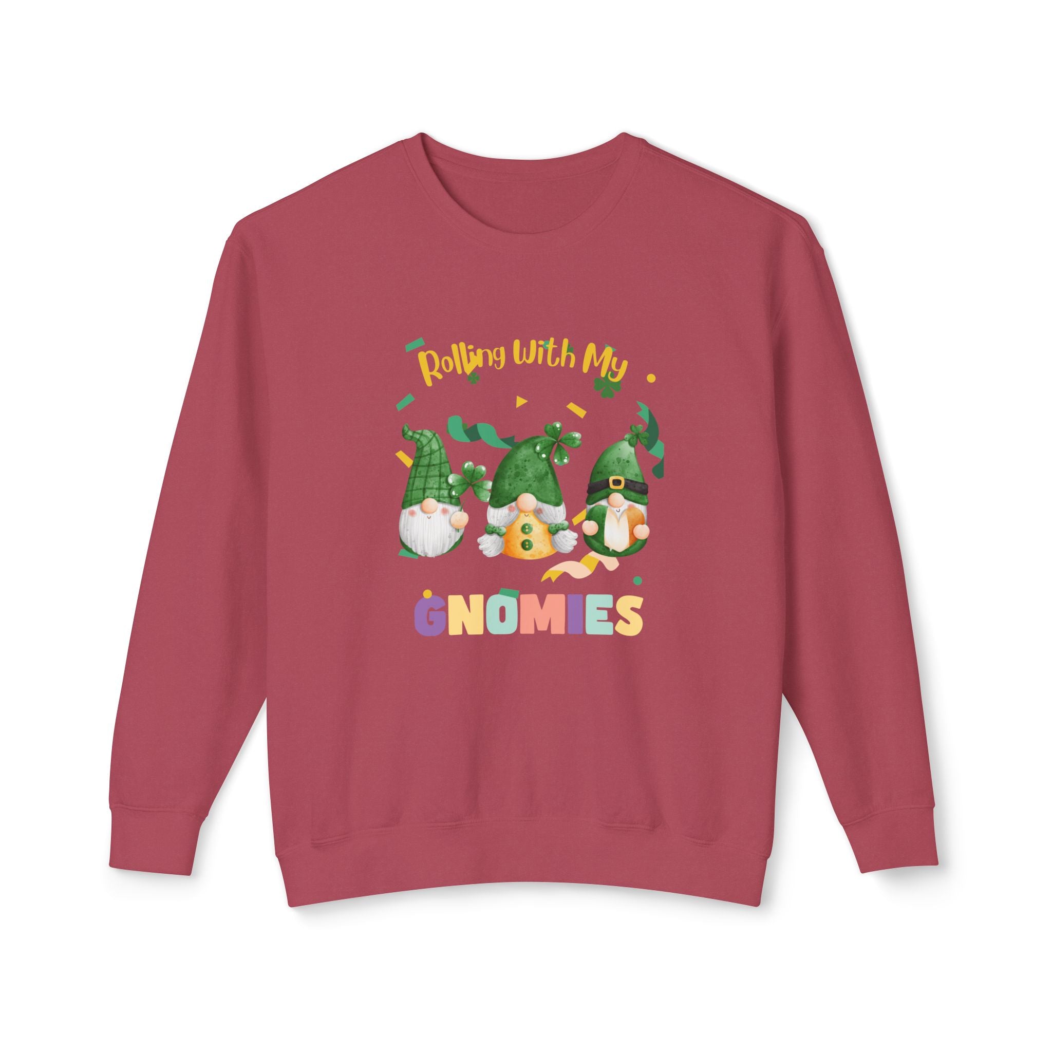 Rolling With My Gnomies Unisex Lightweight Crewneck Sweatshirt