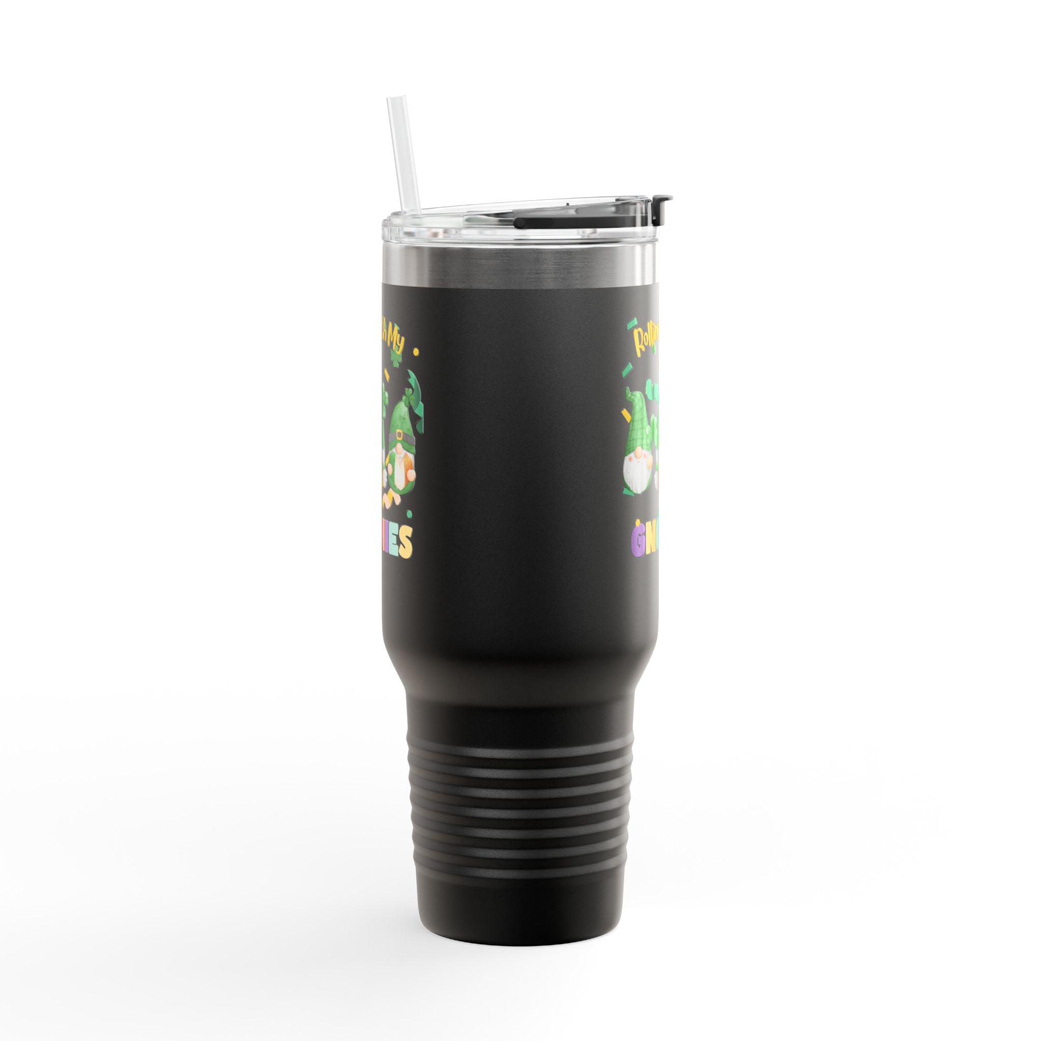 Rolling With My Gnomies Insulated Travel Mug - 40oz with Straw