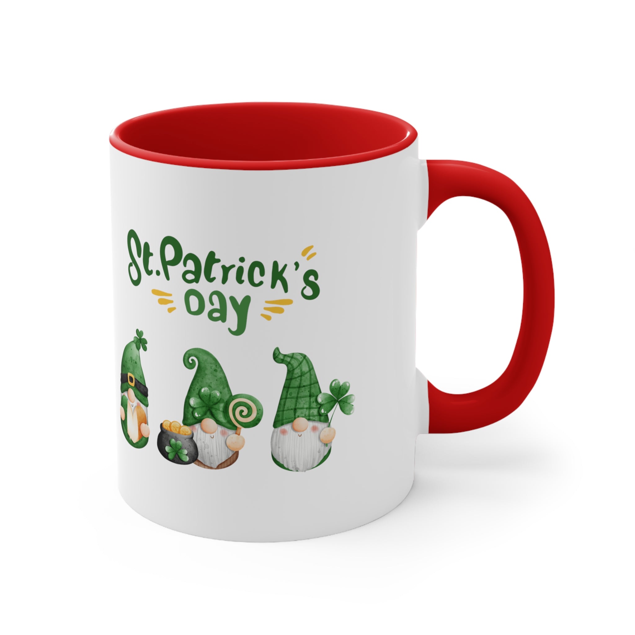 St Patty's Day Gnome Accent Coffee Mug, 11oz