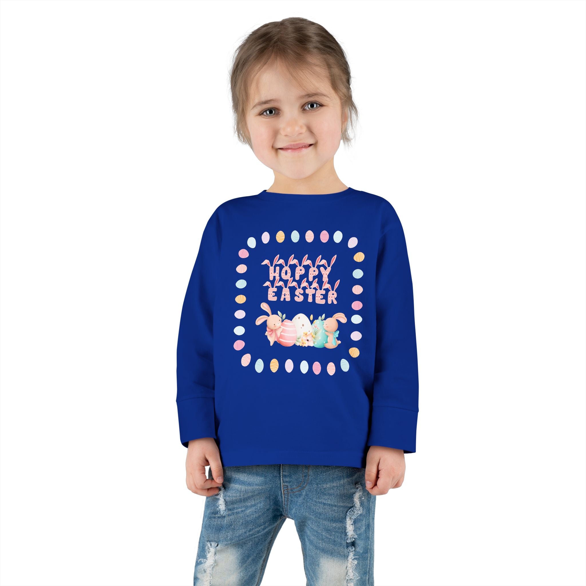 Hoppy Easter Toddler Long Sleeve Tee