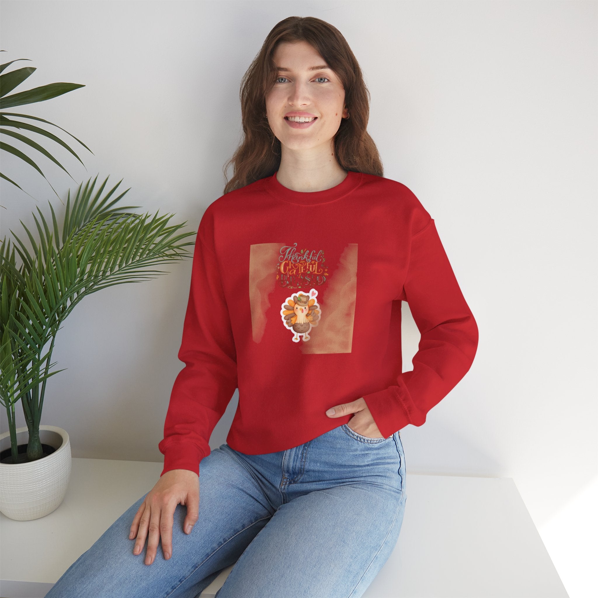 Thankful Grateful Blessed Unisex Heavy Blend™ Crewneck Sweatshirt
