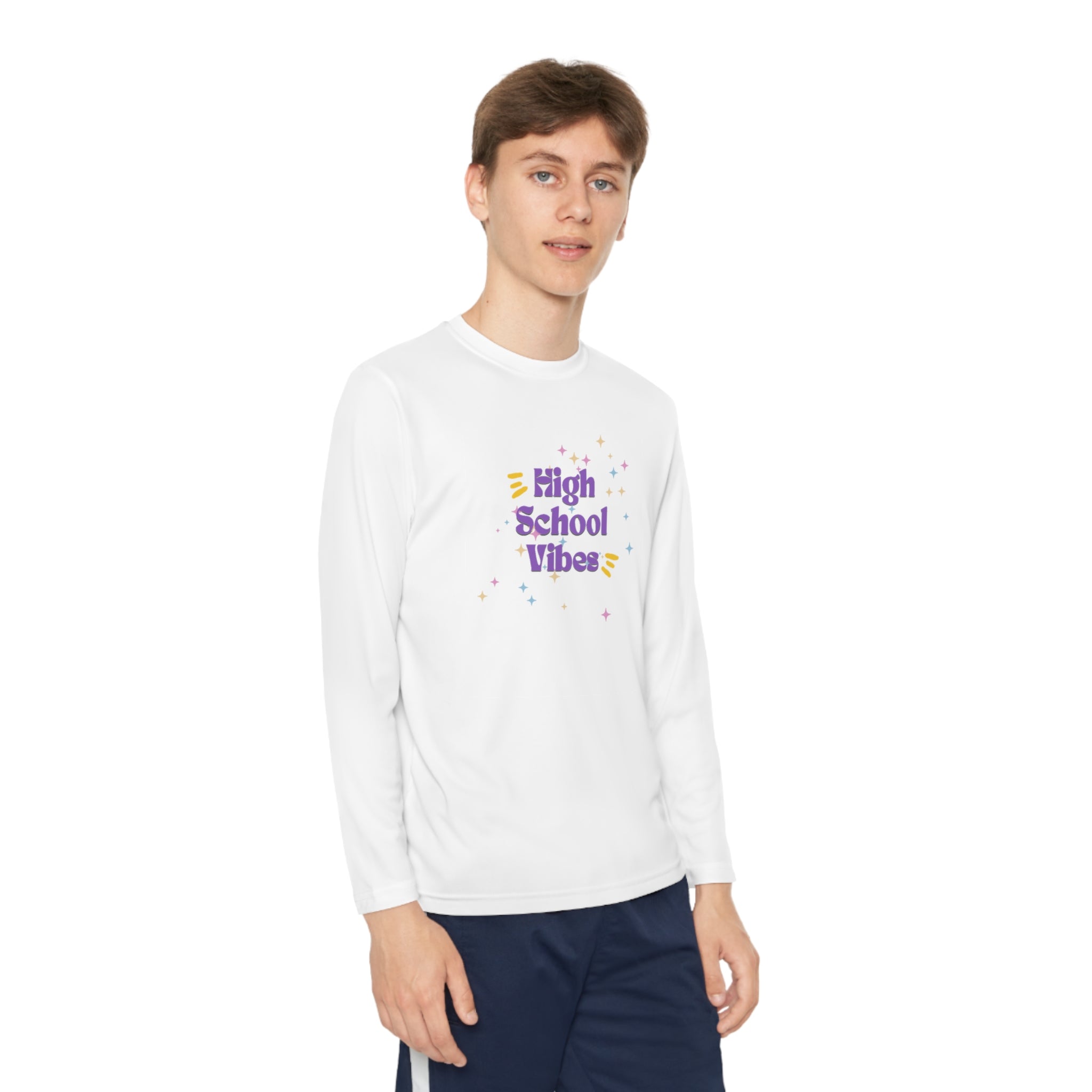 High School Vibes Youth Long Sleeve Competitor Tee