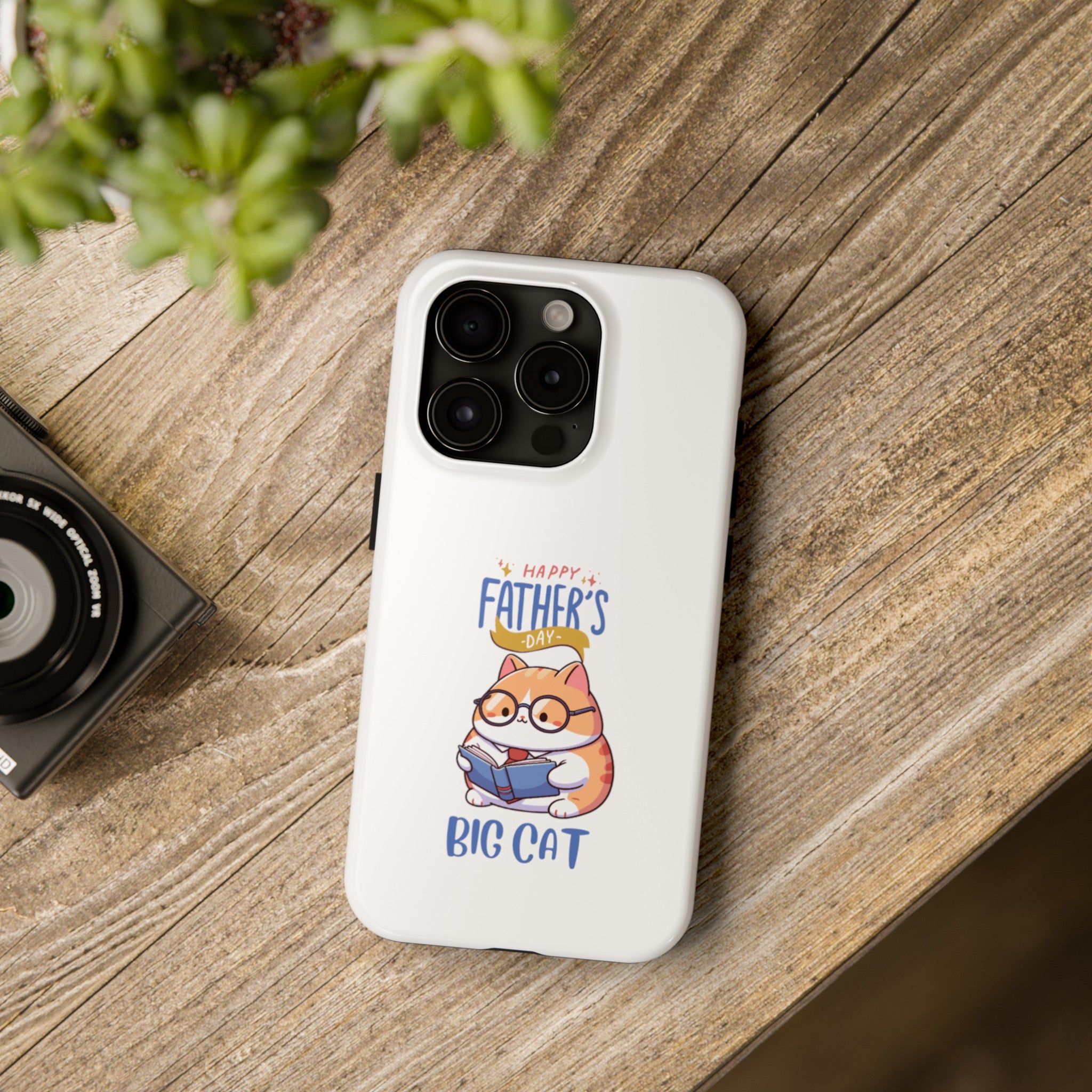 Happy Father's Day Big Cat Tough Phone Cases