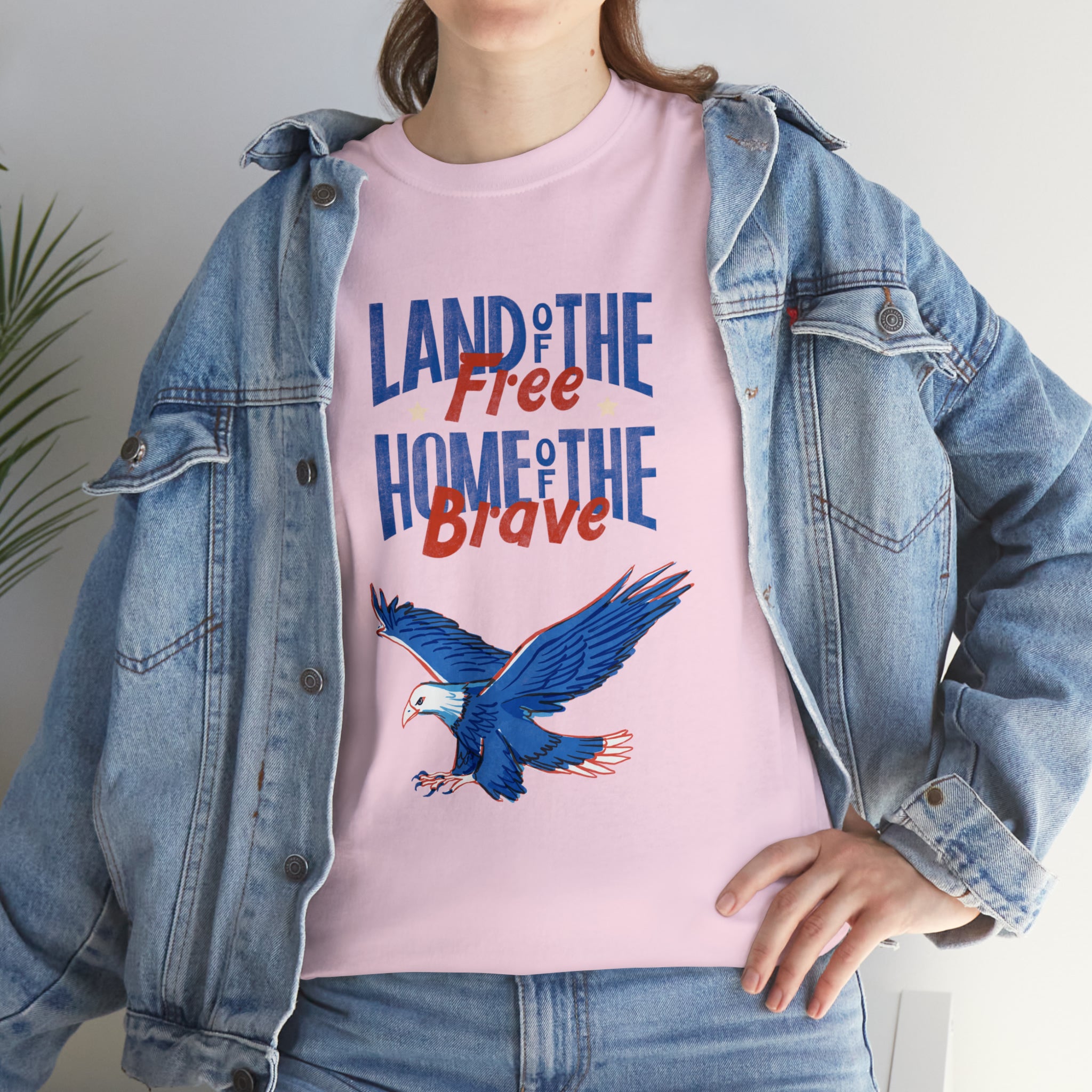 Land Of The Free Home Of The Brave Unisex Heavy Cotton Tee