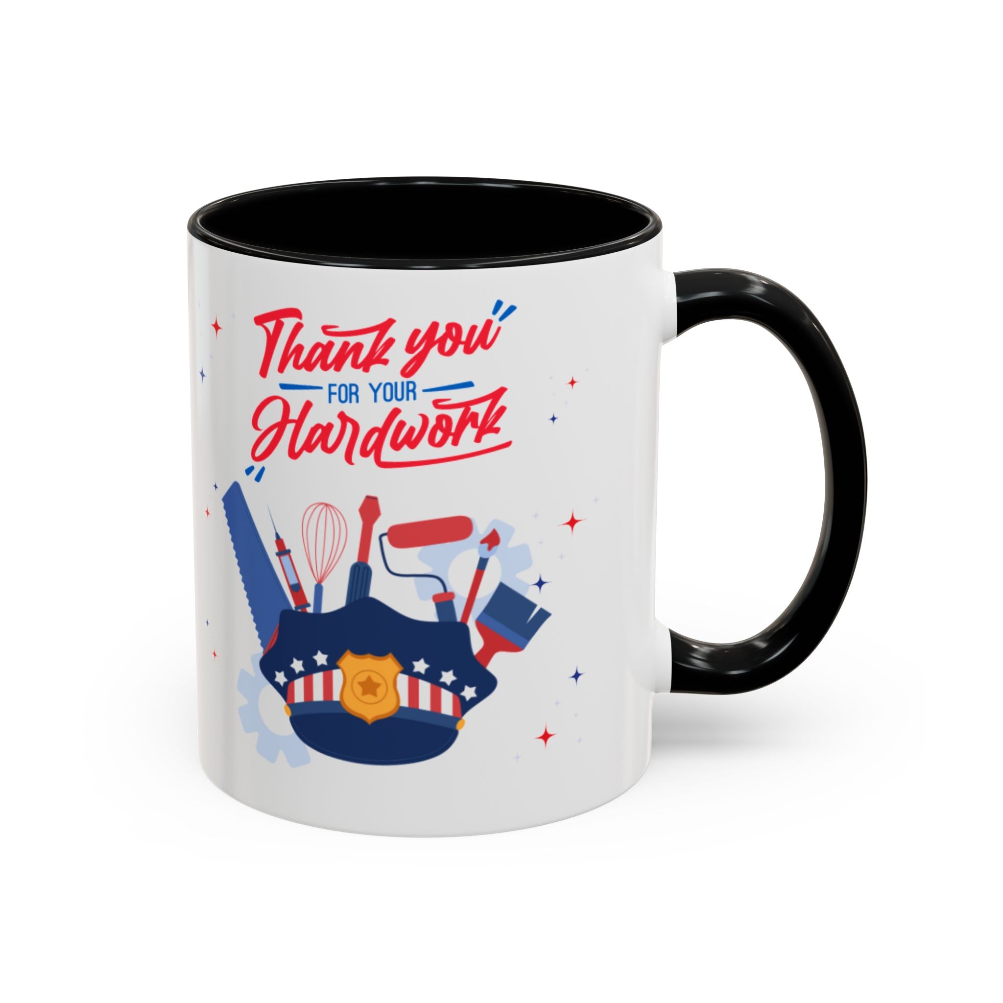 Thank You For Your Hard Work Accent Coffee Mug (11, 15oz)