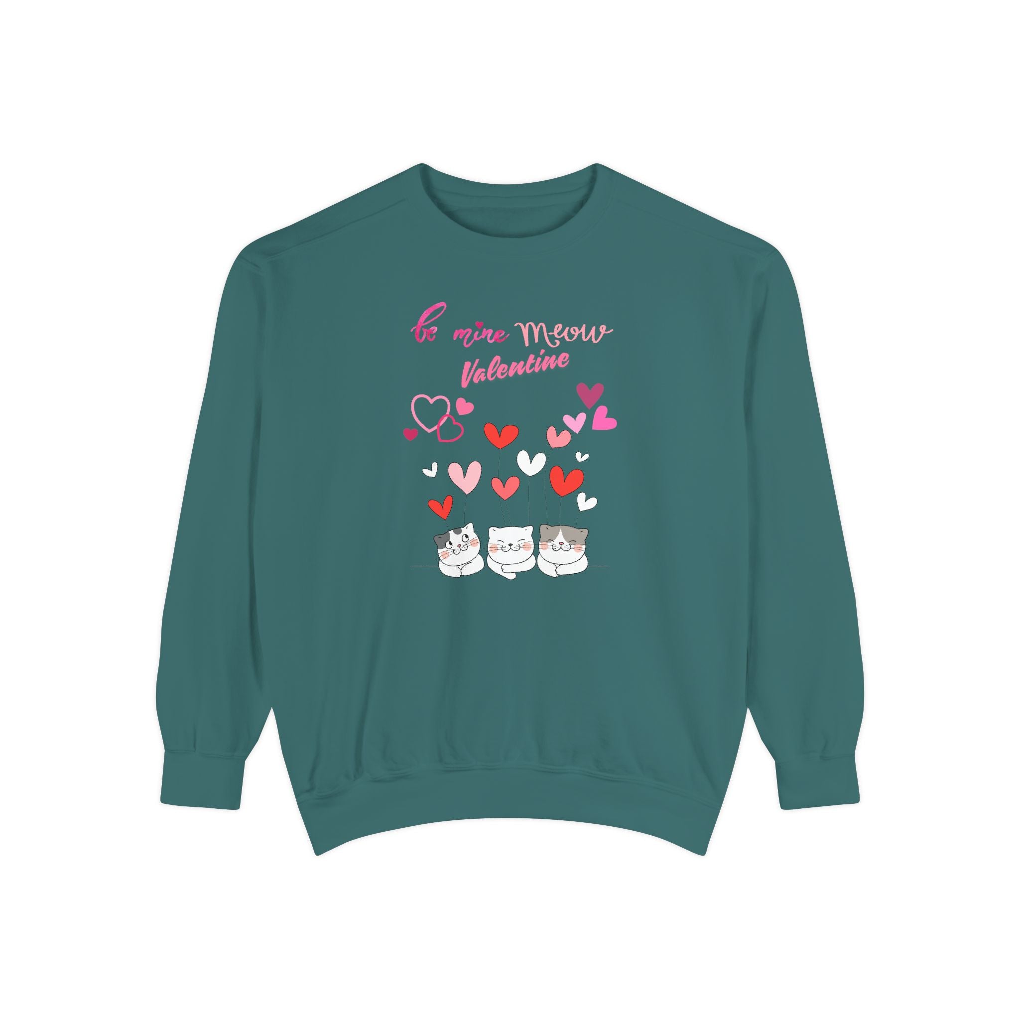 Meow Valentine's Day Unisex Garment-Dyed Sweatshirt