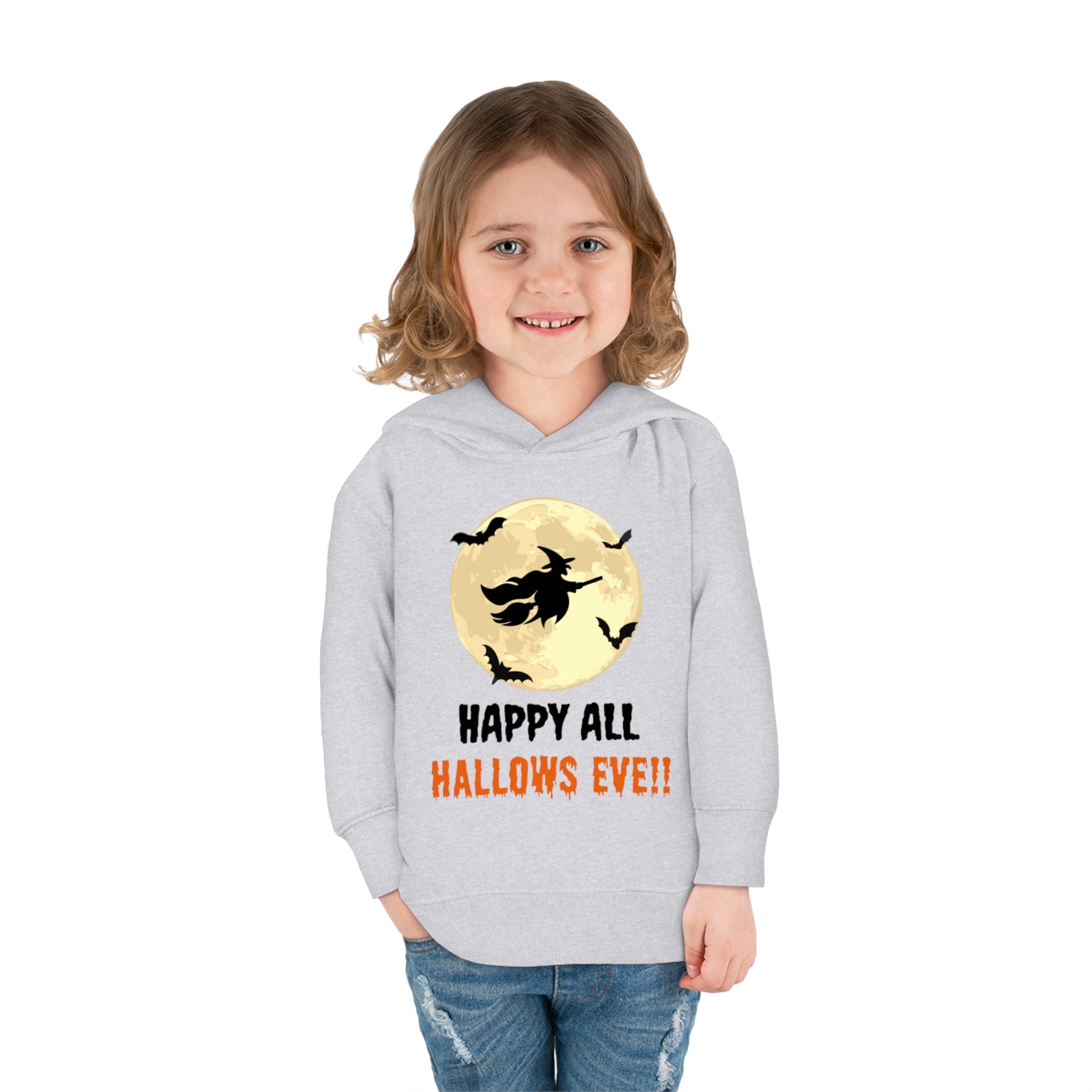 Happy All Hallows Eve Toddler Pullover Fleece Hoodie