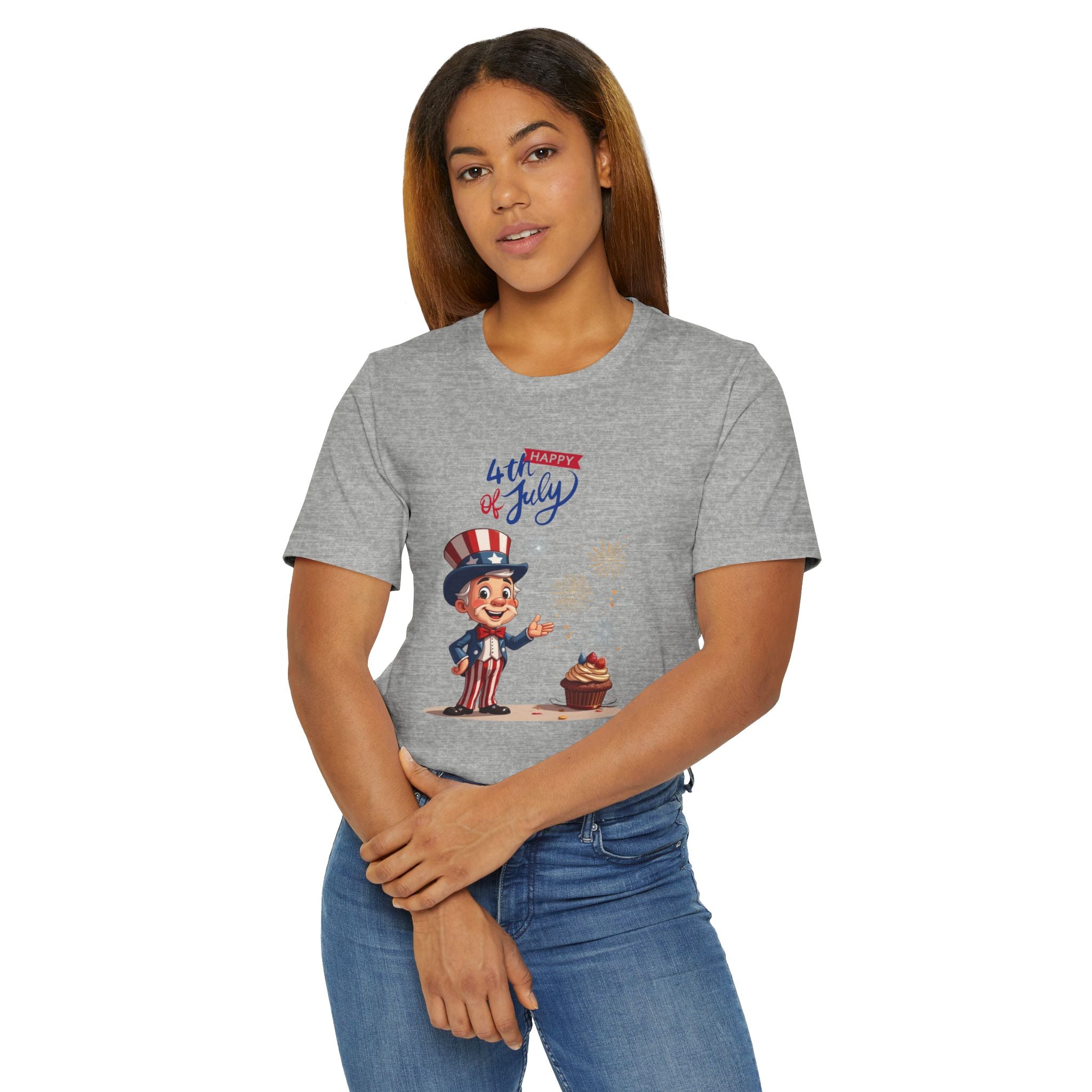 Uncle Sam Happy 4th of July Unisex Jersey T-Shirt