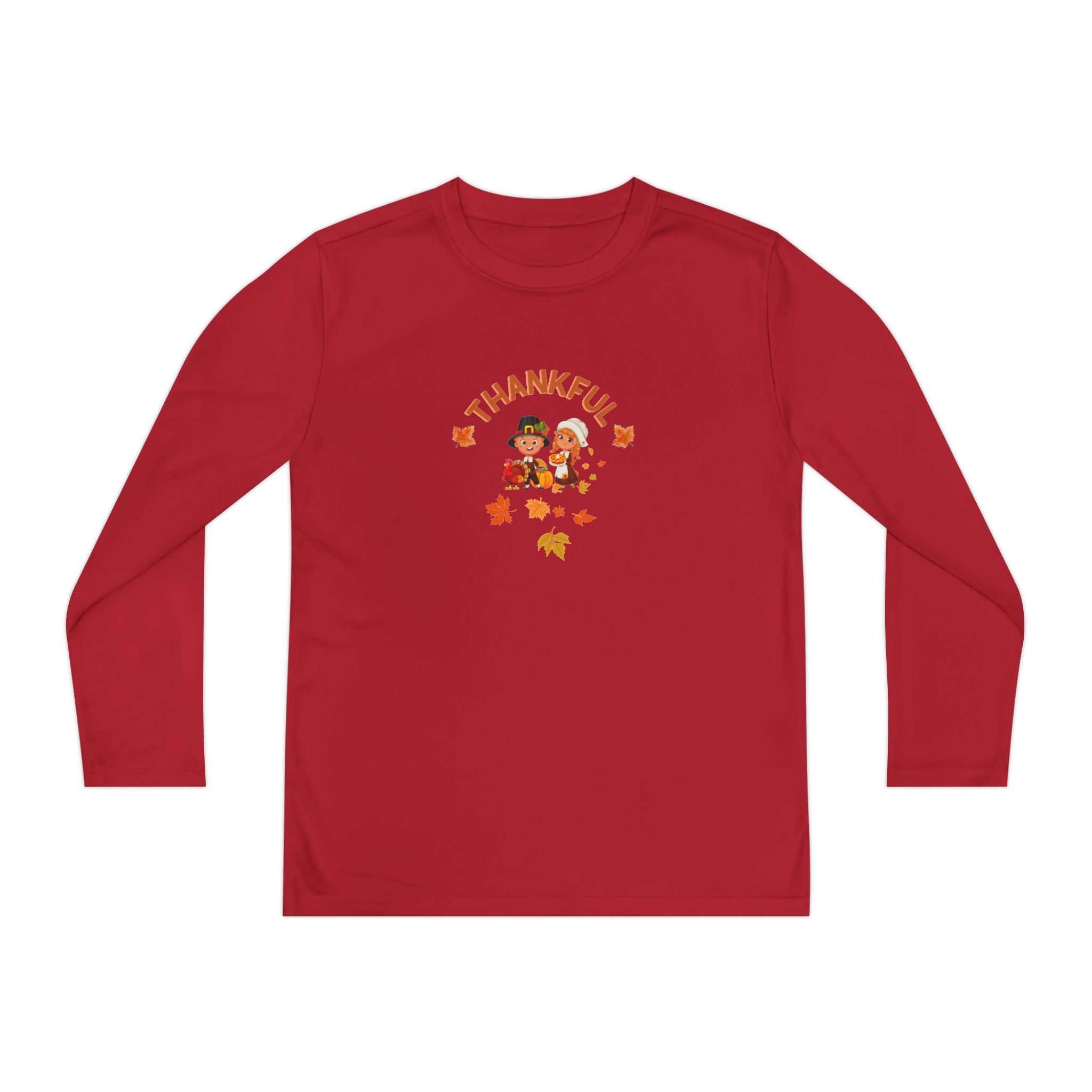 Pilgrims Turkey Day Youth Long Sleeve Competitor Tee