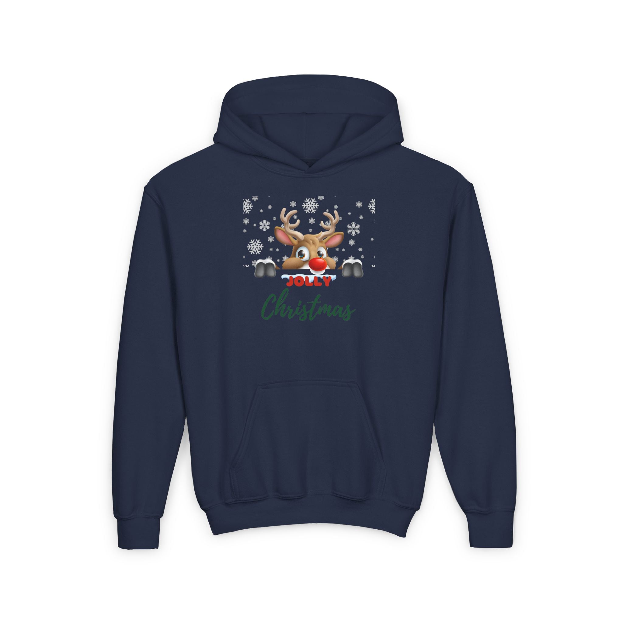 Jolly Christmas Youth Heavy Blend Hooded Sweatshirt