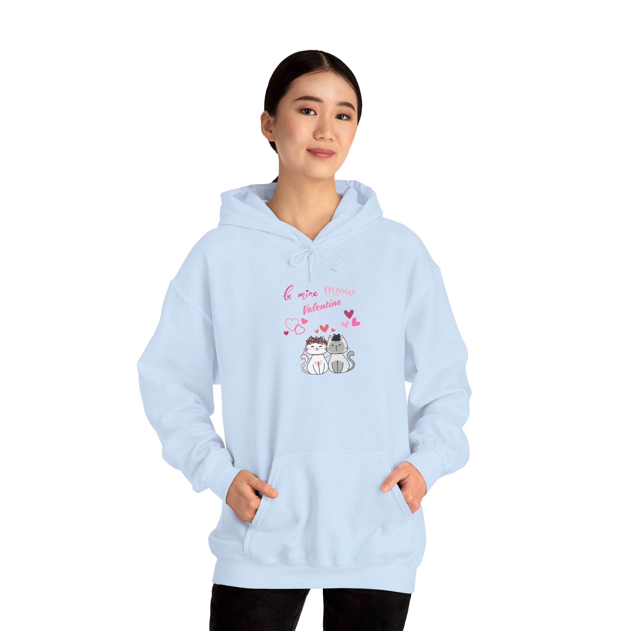 Meow Valentine's Day Unisex Heavy Blend™ Hooded Sweatshirt