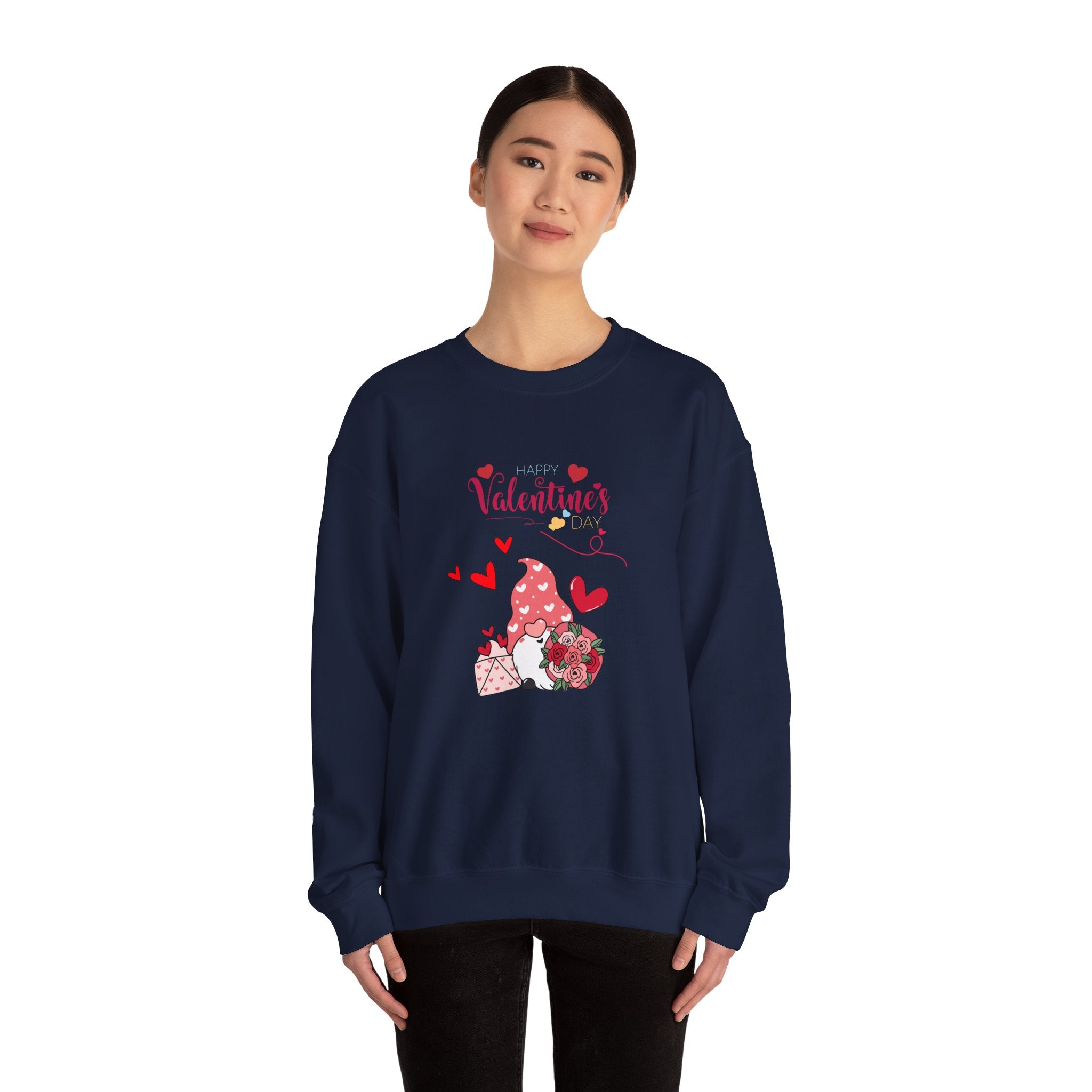 Gnome Valentine's Day Unisex Heavy Blend™ Crewneck Sweatshirt