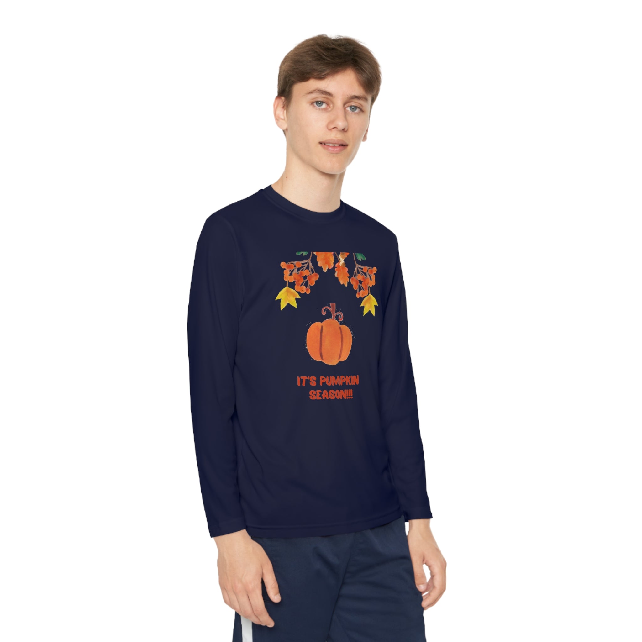 Pumpkin Season Youth Long Sleeve Competitor Tee
