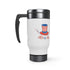 4th Of July Stainless Steel Travel Mug with Handle, 14oz