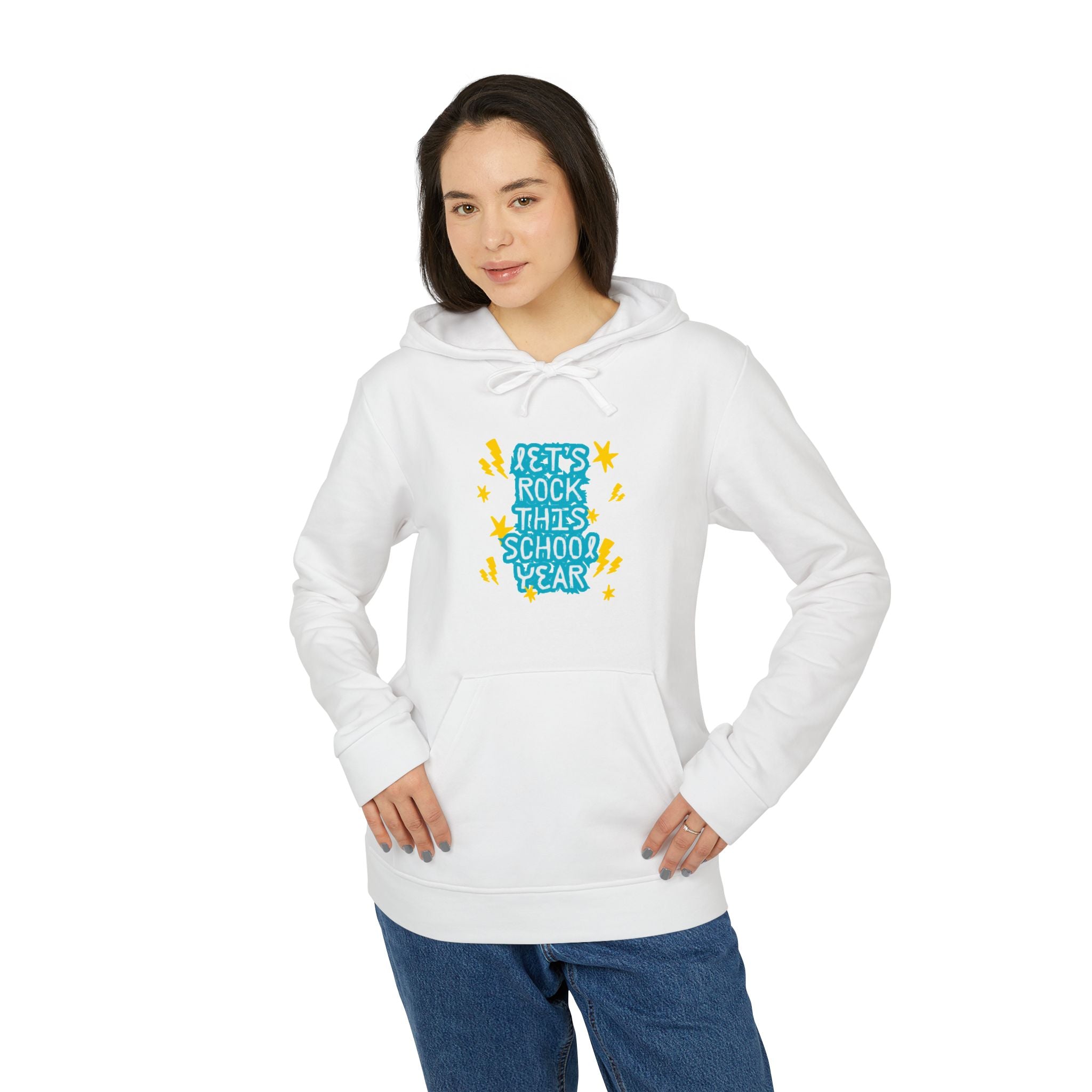 Let's Rock This Schoo Year adidas® Unisex Fleece Hoodie