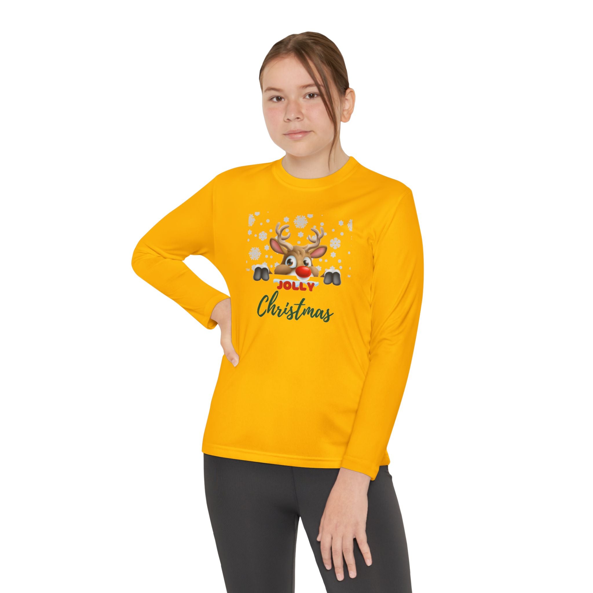 Jolly Christmas Youth Long Sleeve Competitor Tee