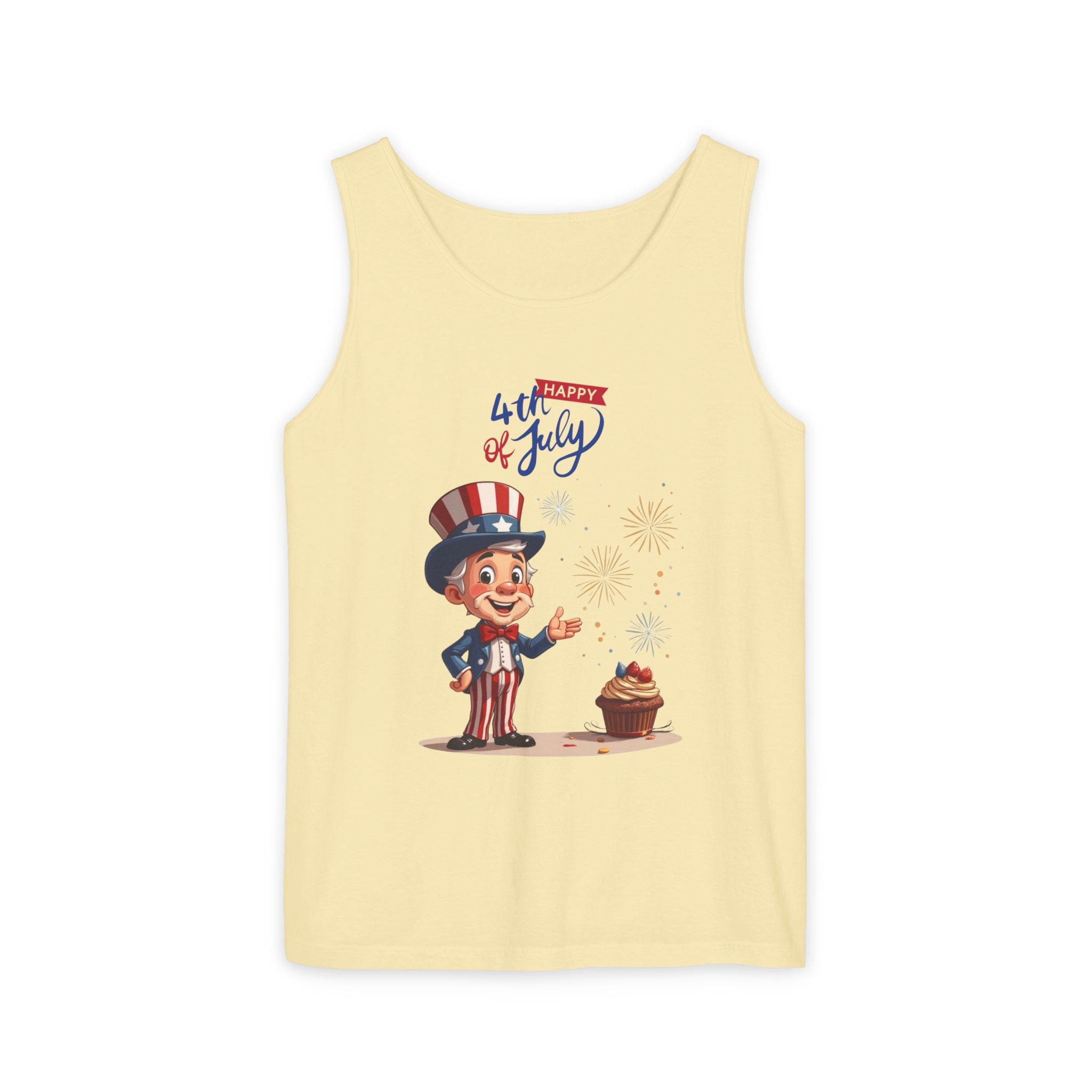 Uncle Sam Happy 4th of July Tank Top Unisex Sleeveless Shirt