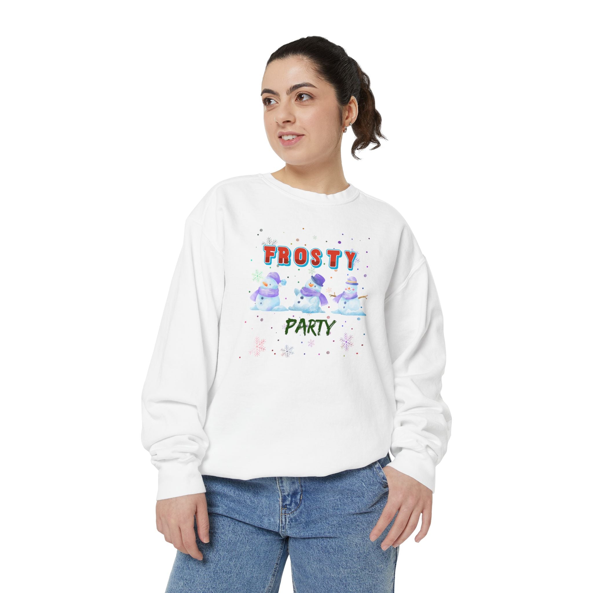 Frosty Party Unisex Garment-Dyed Sweatshirt