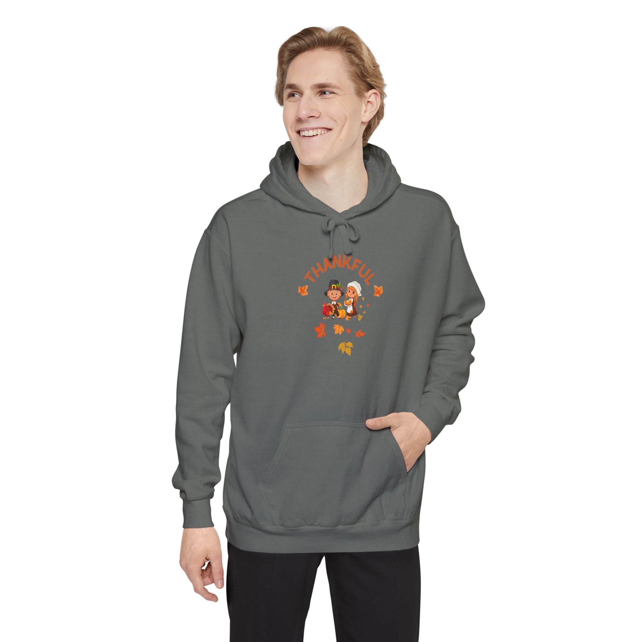 Pilgrims Turkey Day Unisex Garment-Dyed Hoodie