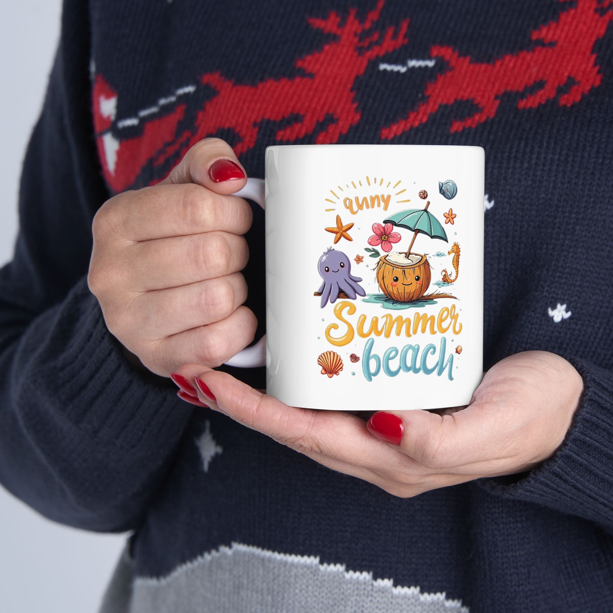 Sunny Summer Themed Ceramic Mug