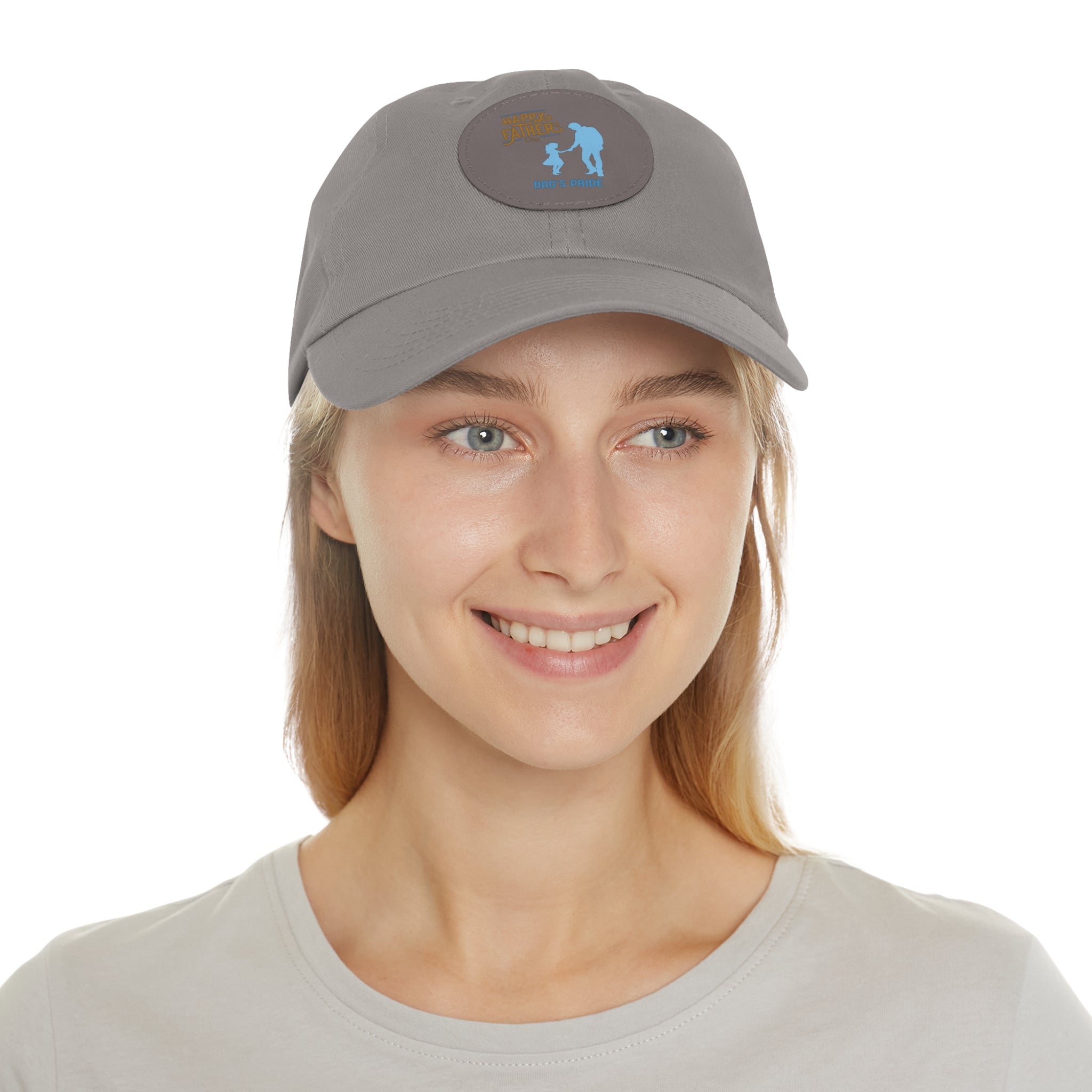 Dad's Pride Hat with Leather Patch (Round)