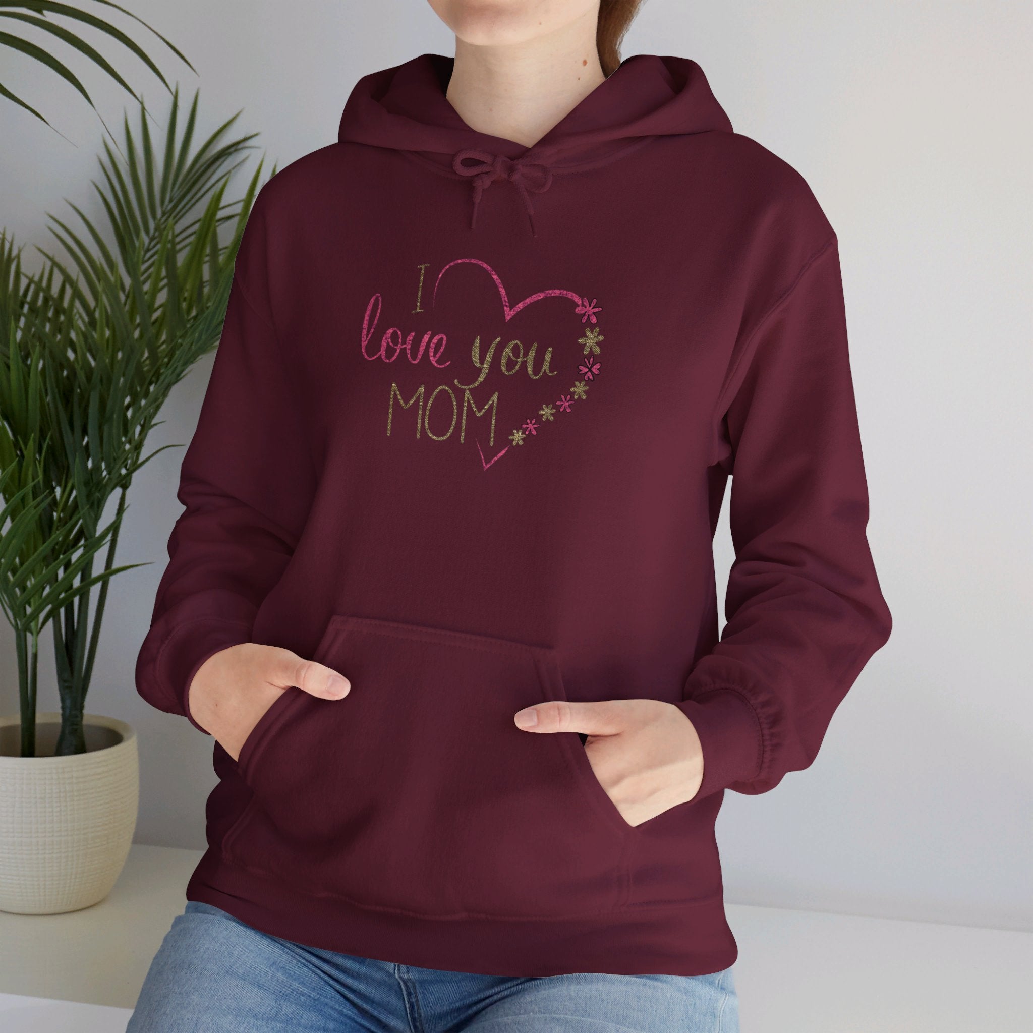 Mom, Happy Mother's Day Unisex Heavy Blend™ Hooded Sweatshirt