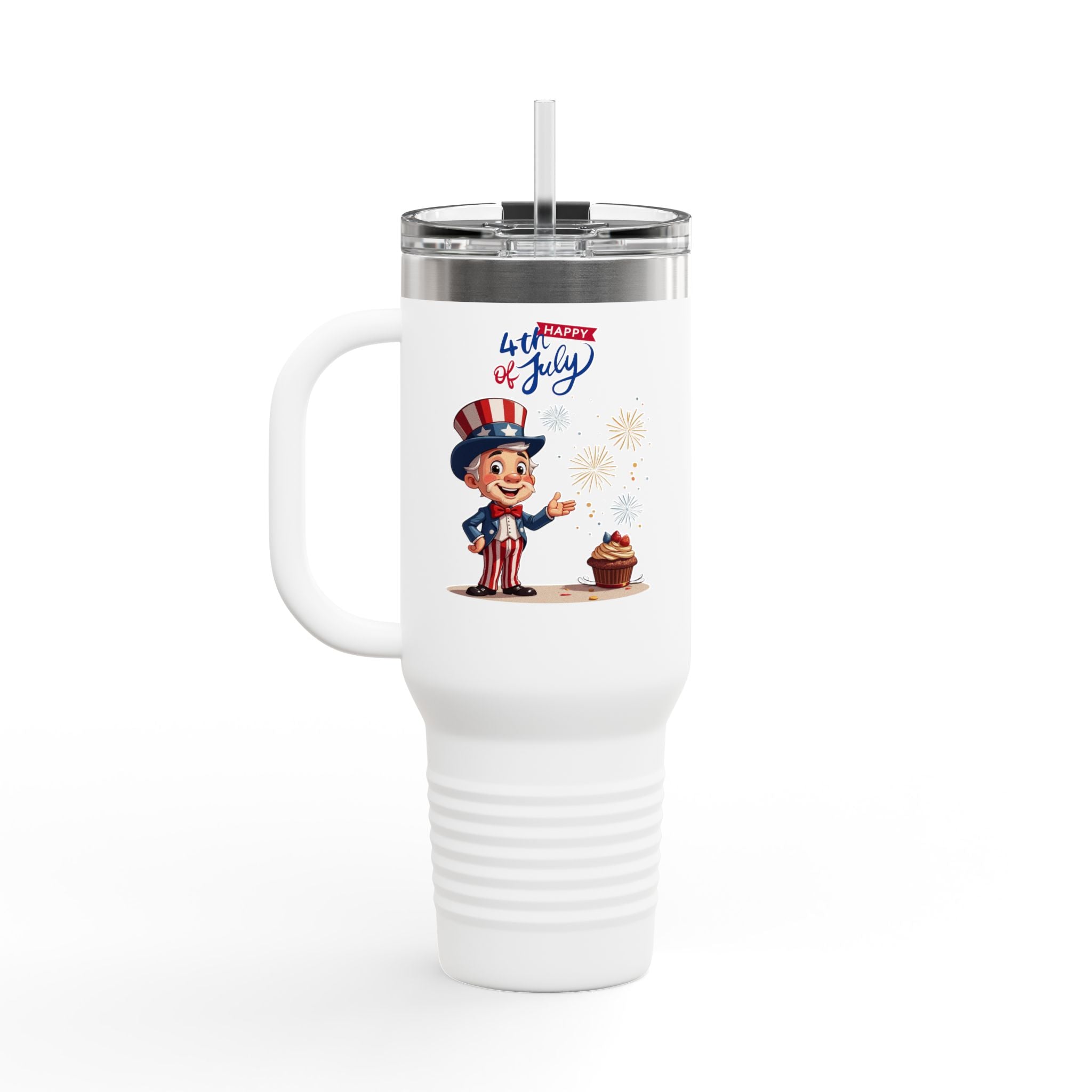 Uncle Sam Happy 4th of July Insulated Travel Mug, 40oz