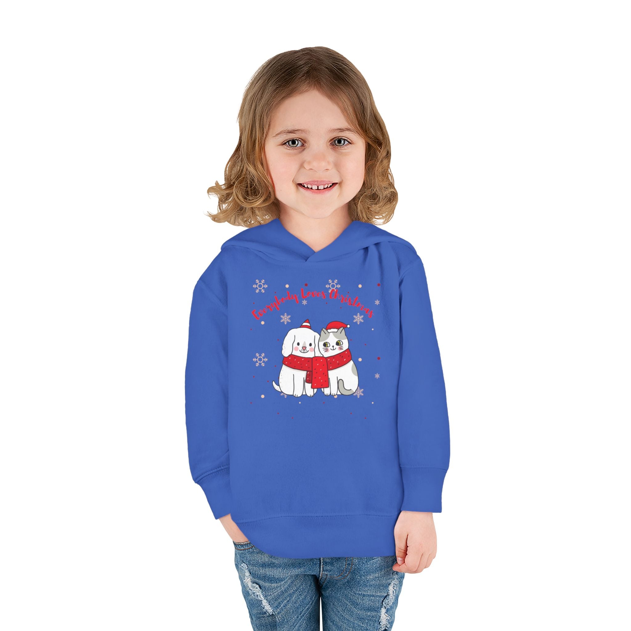 Everybody Loves Christmas Toddler Pullover Fleece Hoodie